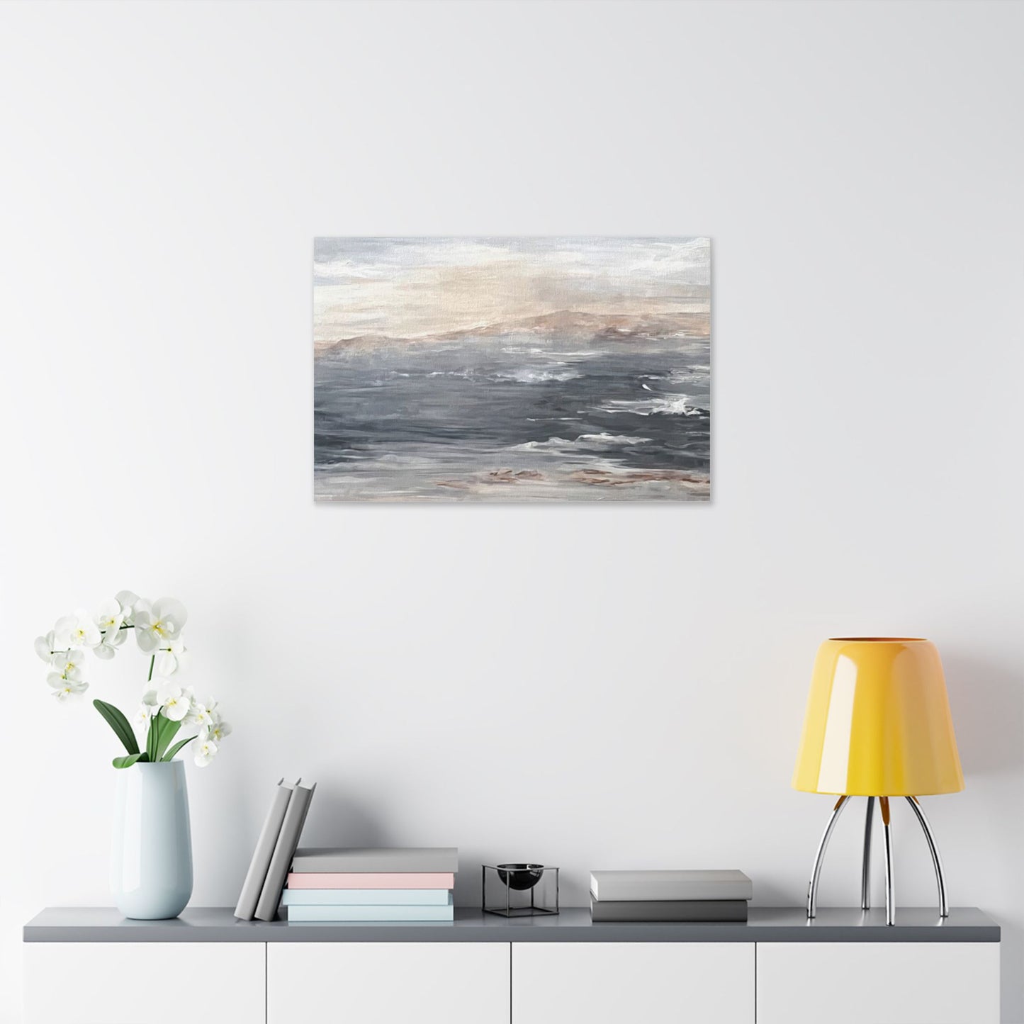 Serene Ocean Stretch Canvas Wall Art - Tranquil Coastal Décor