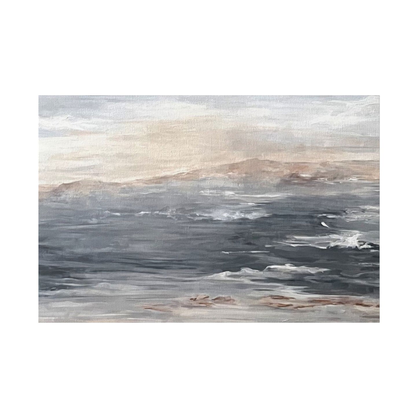 Serene Ocean Stretch Canvas Wall Art - Tranquil Coastal Décor