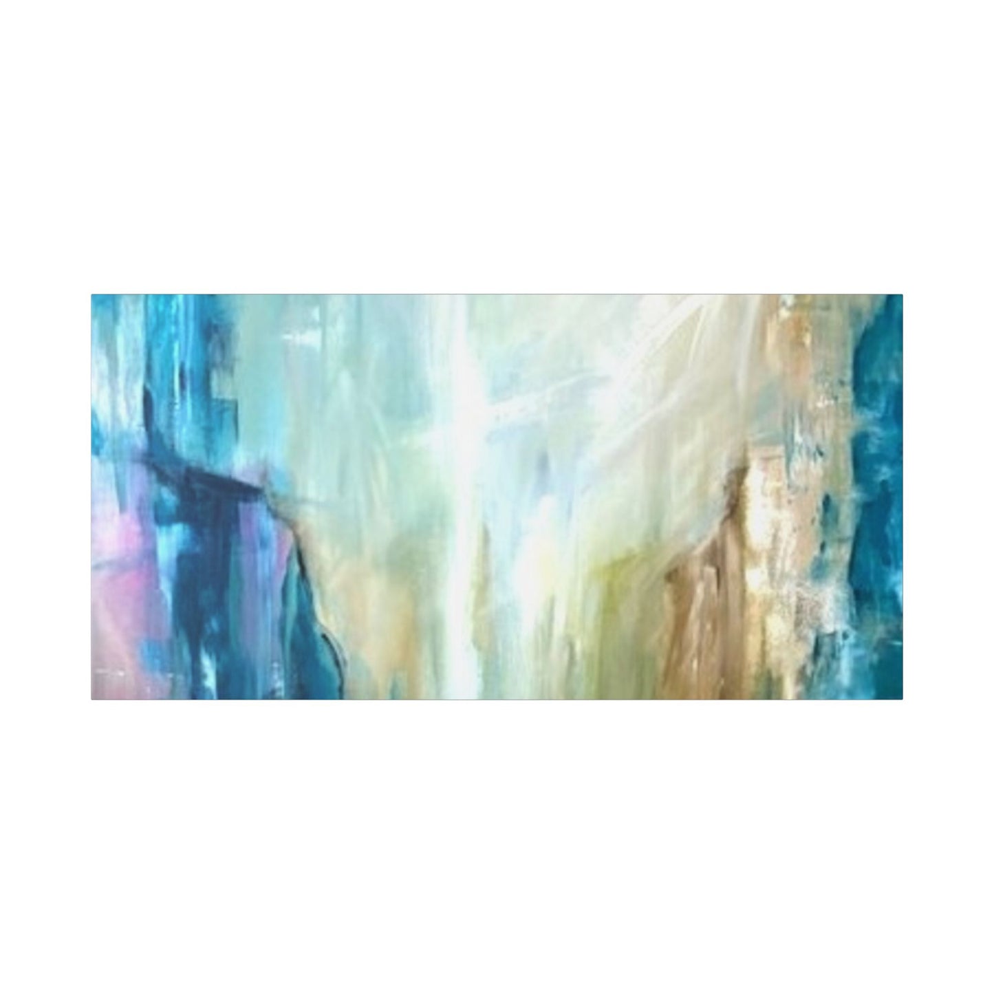 Abstract Canvas Wall Art - Serene Blue Tones for Modern Spaces