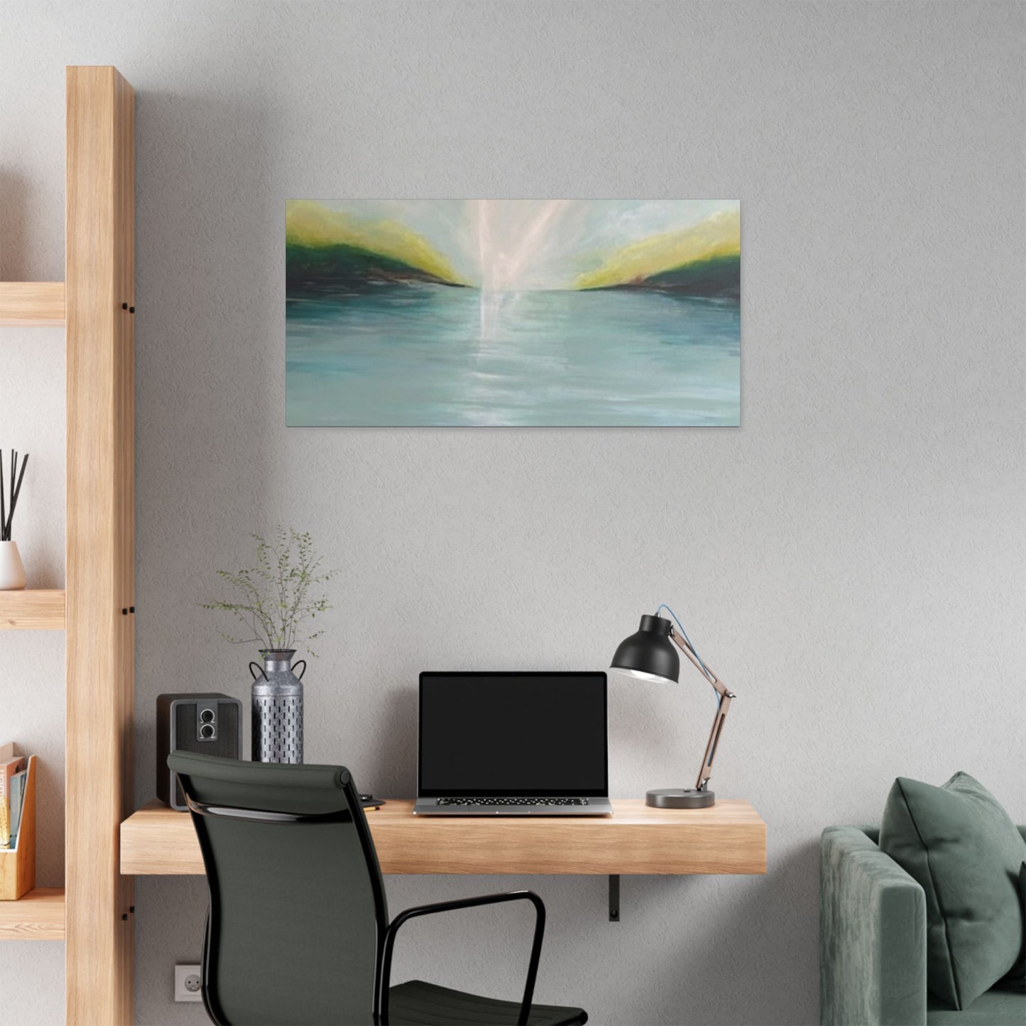 Serene Landscape Stretched Canvas Wall Art - Tranquil Nature Decor