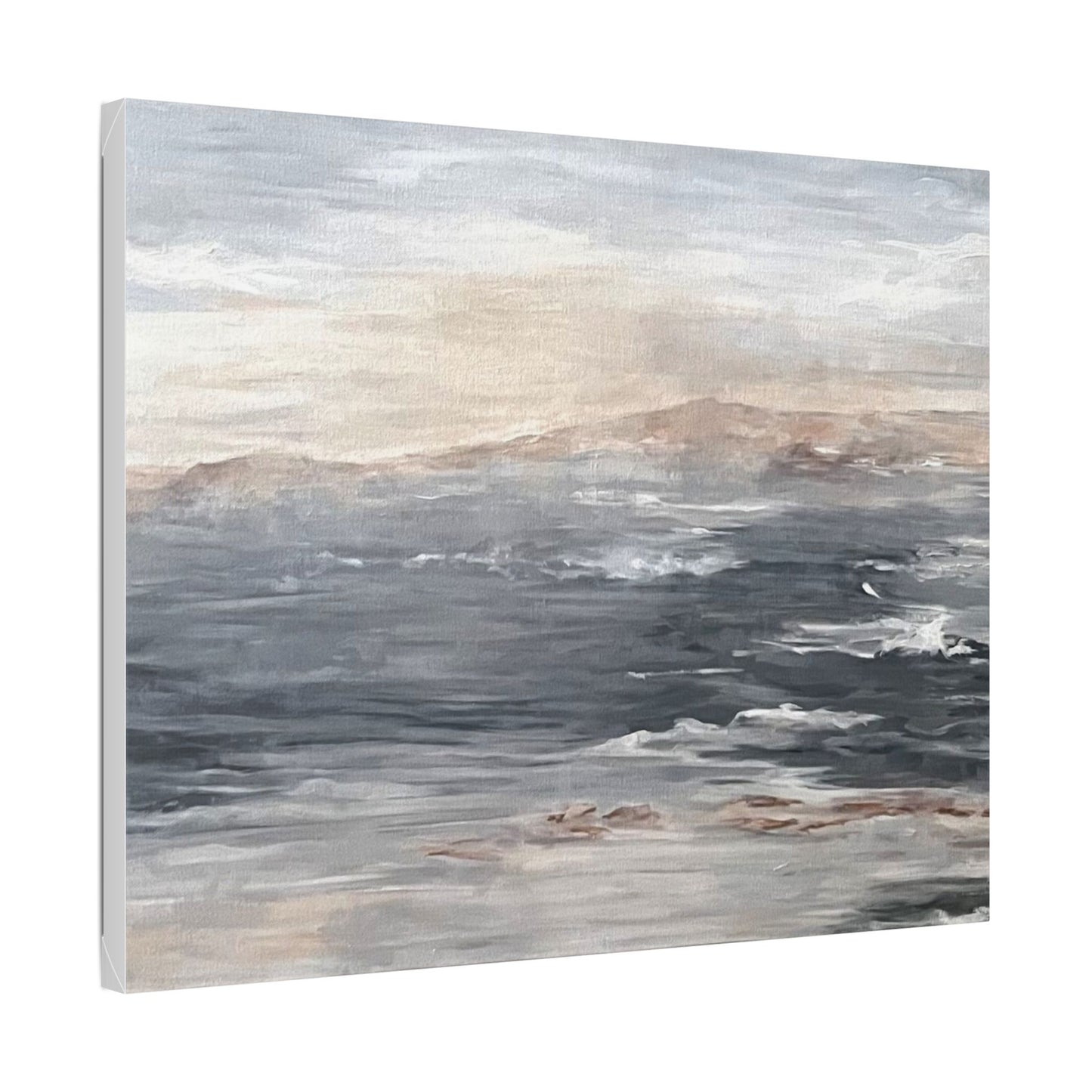 Serene Ocean Stretch Canvas Wall Art - Tranquil Coastal Décor