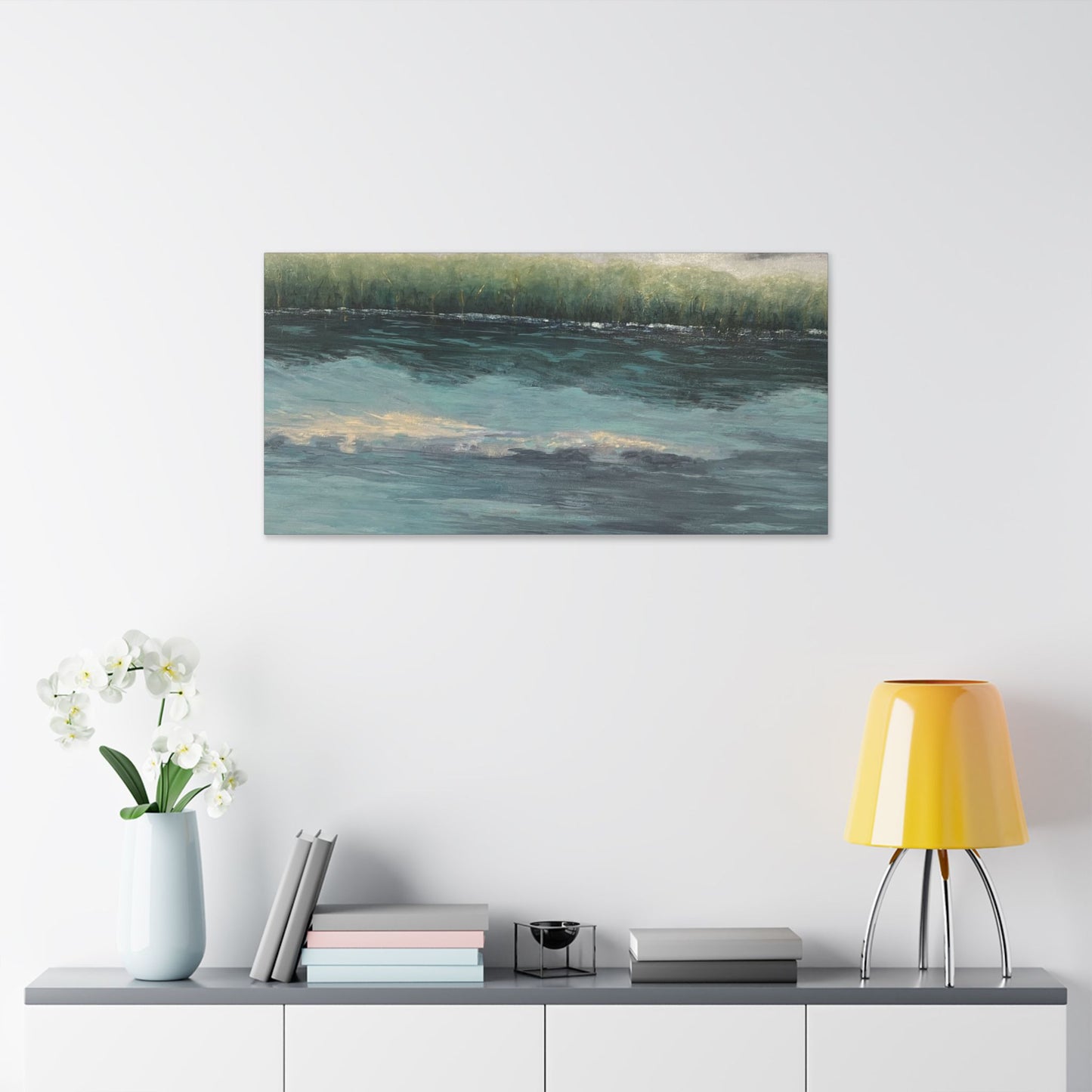 Serene Coastal Canvas Wall Art – Tranquil Ocean Landscape Decor