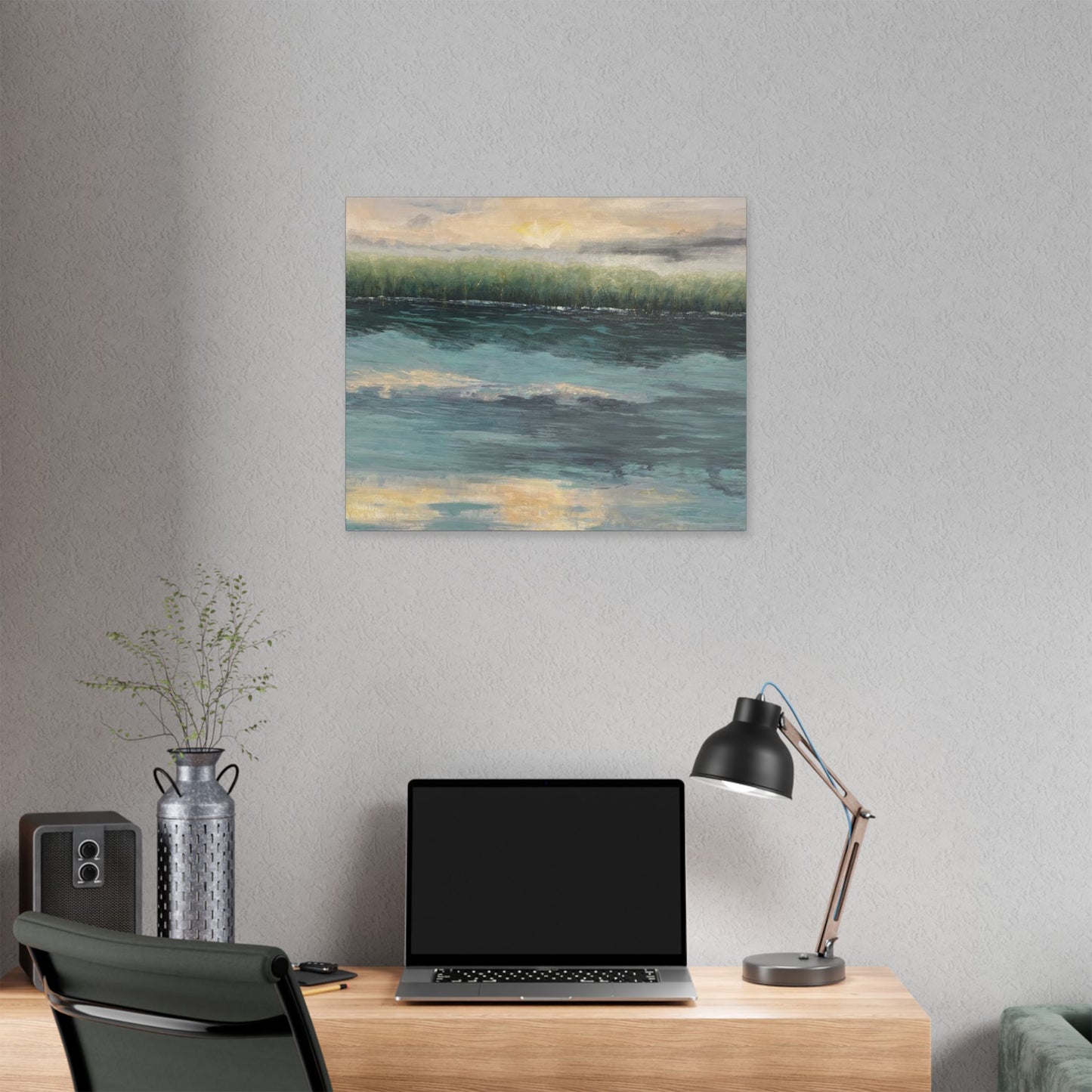 Serene Coastal Canvas Wall Art – Tranquil Ocean Landscape Decor