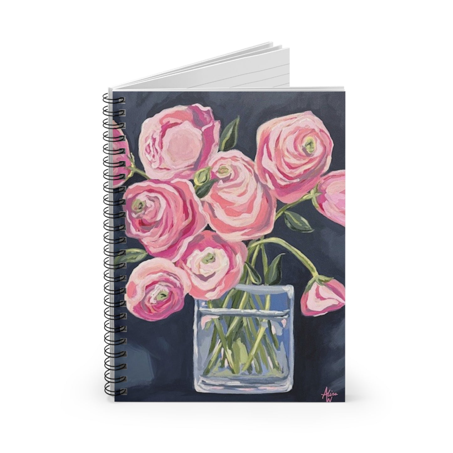 Floral Spiral Notebook - Ruled Lines for Daily Inspiration