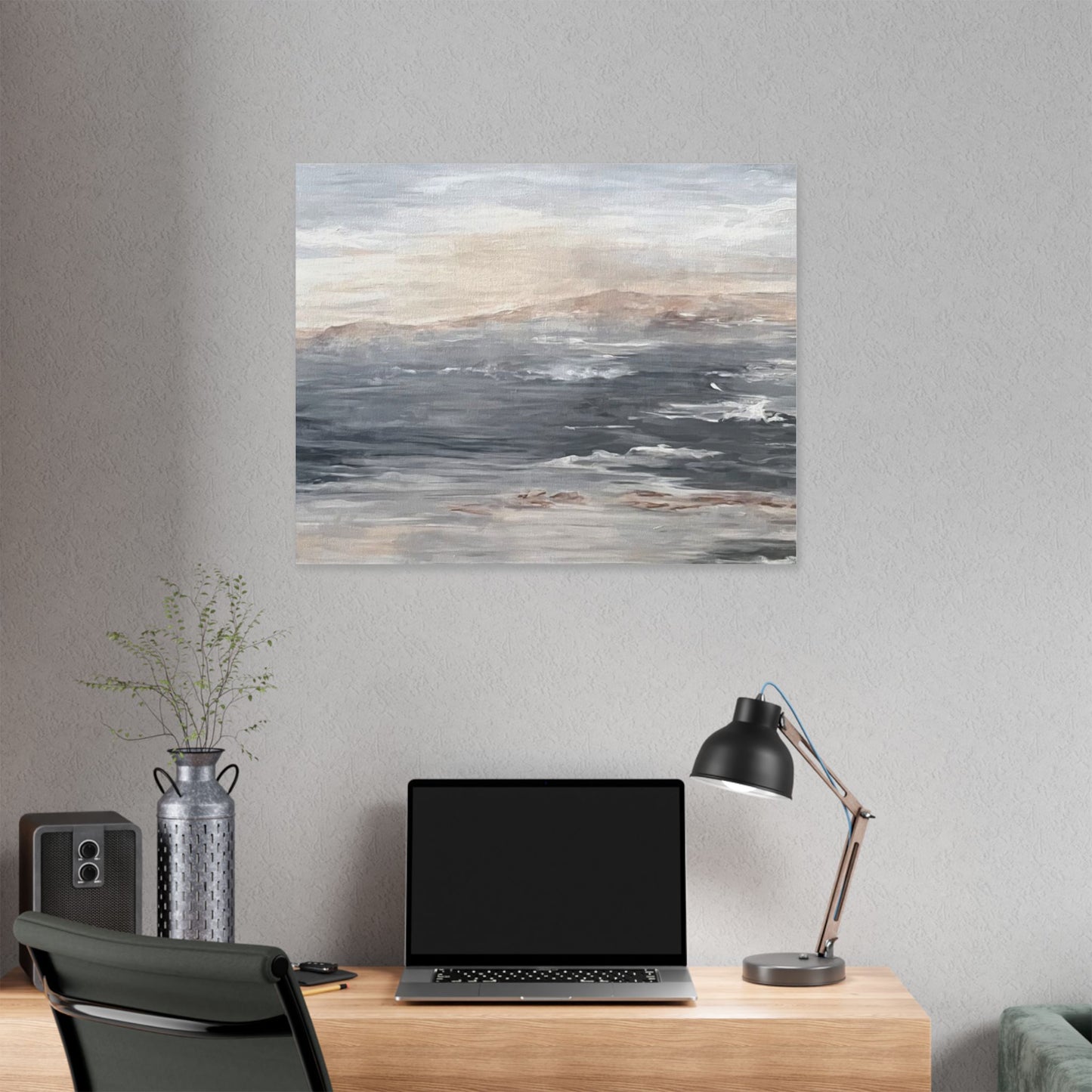 Serene Ocean Stretch Canvas Wall Art - Tranquil Coastal Décor