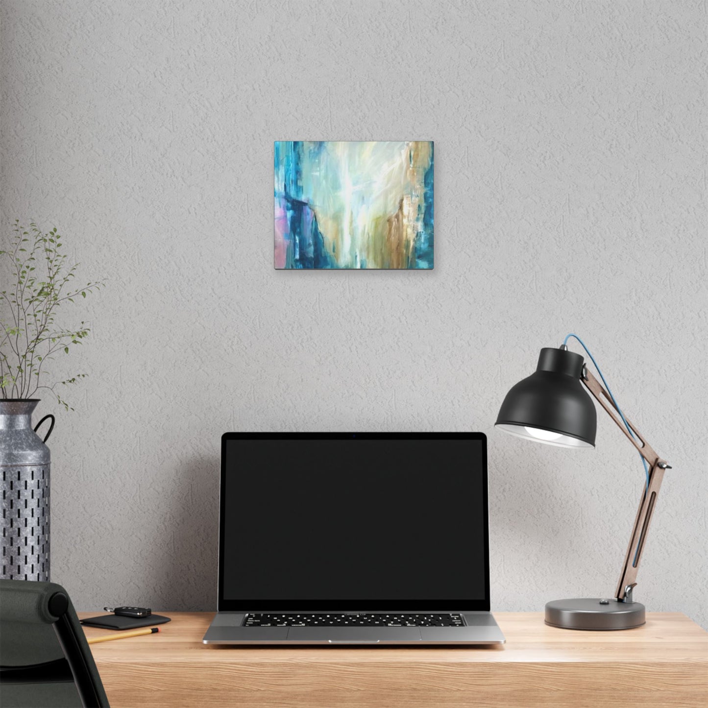 Abstract Canvas Wall Art - Serene Blue Tones for Modern Spaces