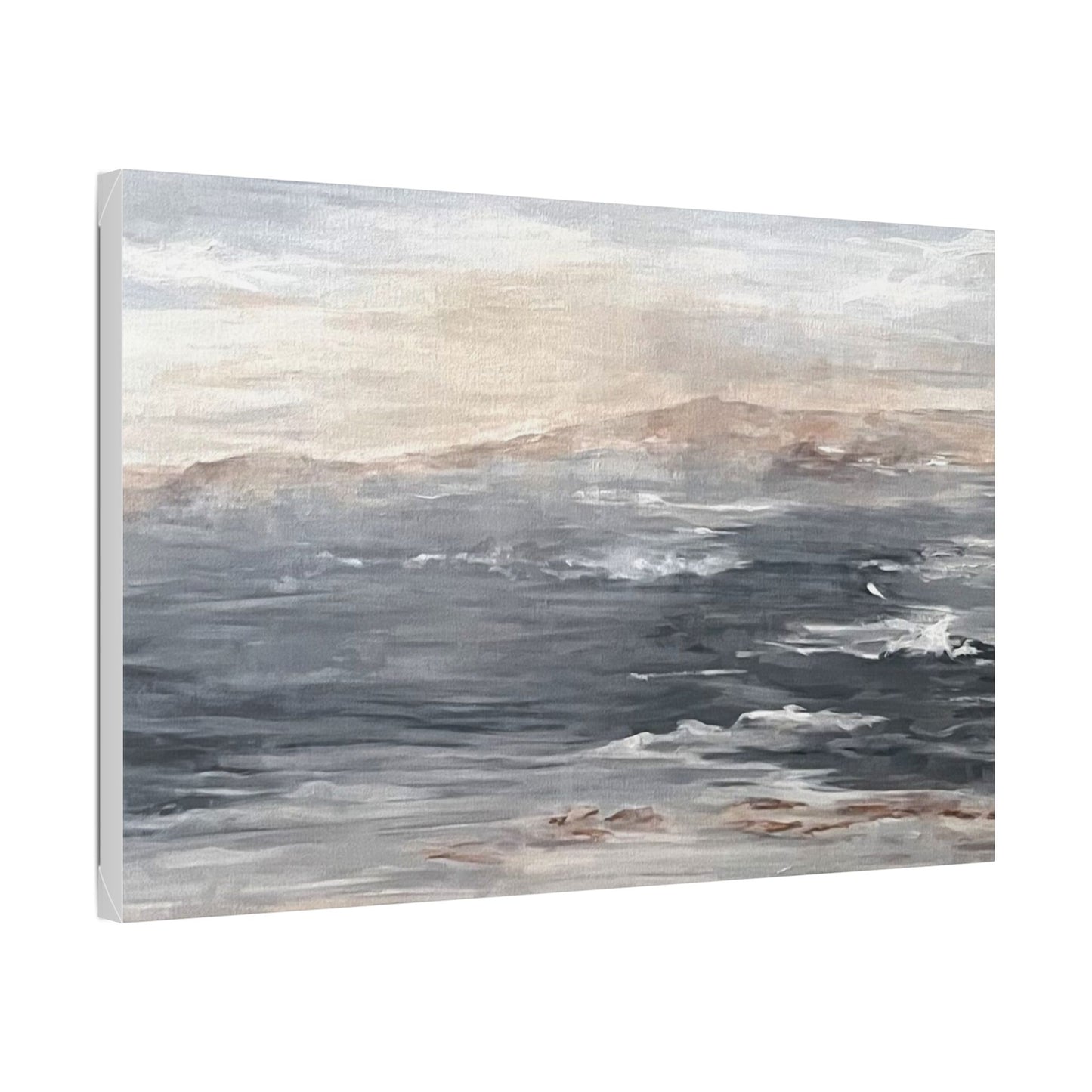 Serene Ocean Stretch Canvas Wall Art - Tranquil Coastal Décor