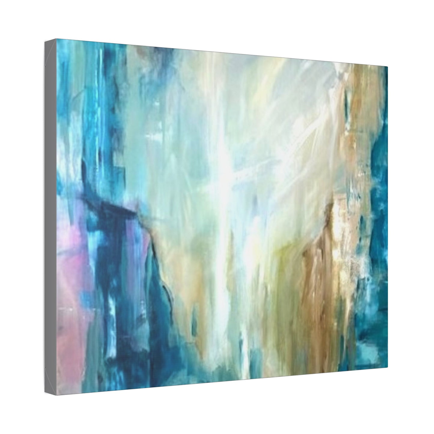 Abstract Canvas Wall Art - Serene Blue Tones for Modern Spaces