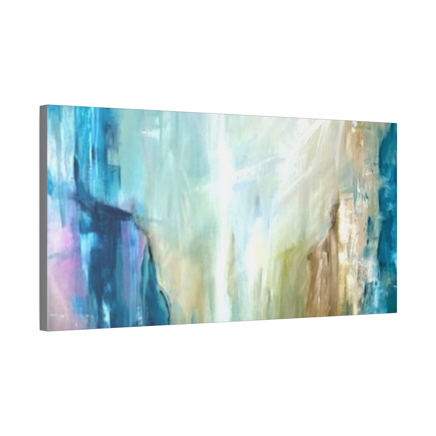 Abstract Canvas Wall Art - Serene Blue Tones for Modern Spaces
