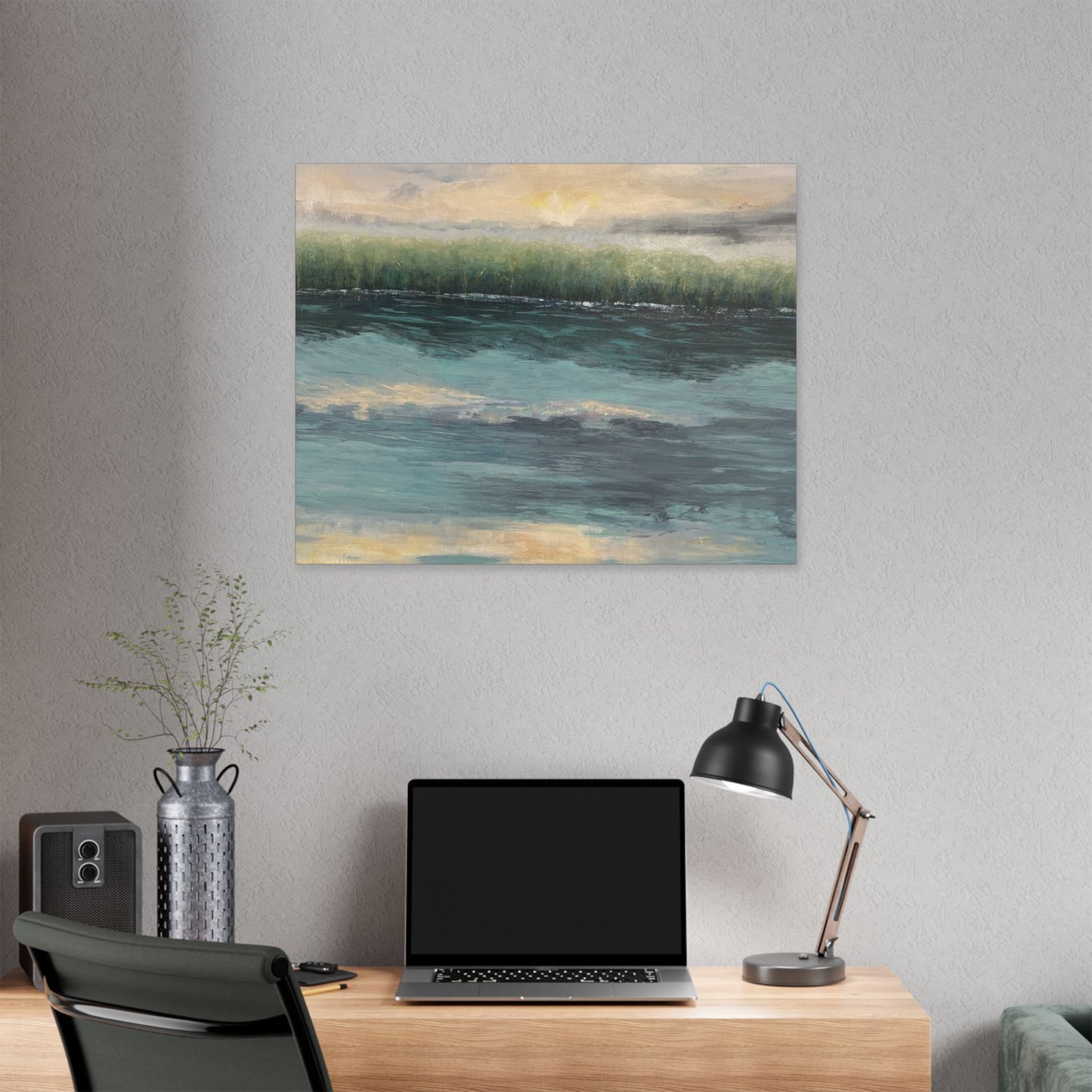 Serene Coastal Canvas Wall Art – Tranquil Ocean Landscape Decor
