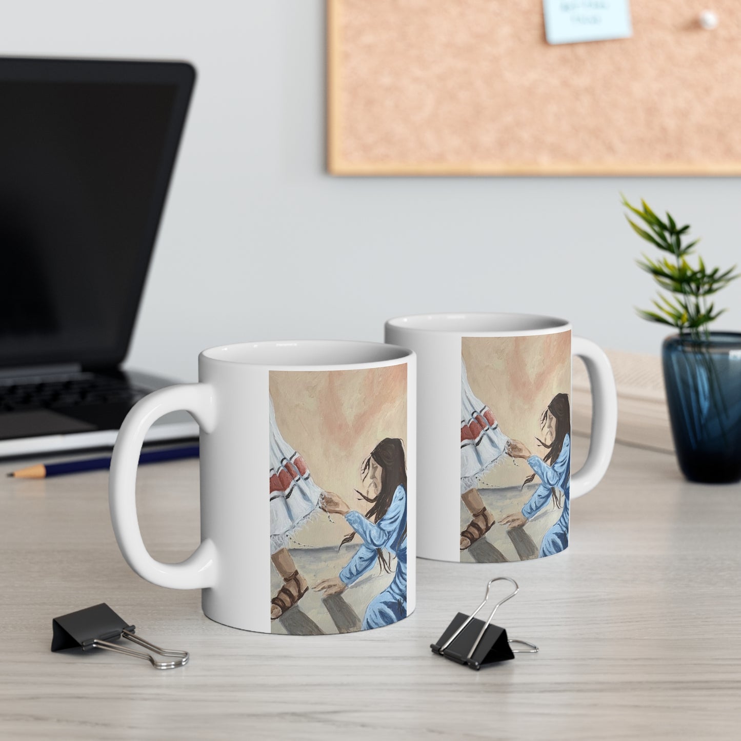 Hem of His Garment - Artistic Healing Hands Mug | Inspirational Coffee Cup | Gift for Wellness Lovers, Motivational Drinkware, Spiritual Present, Ceremony Use