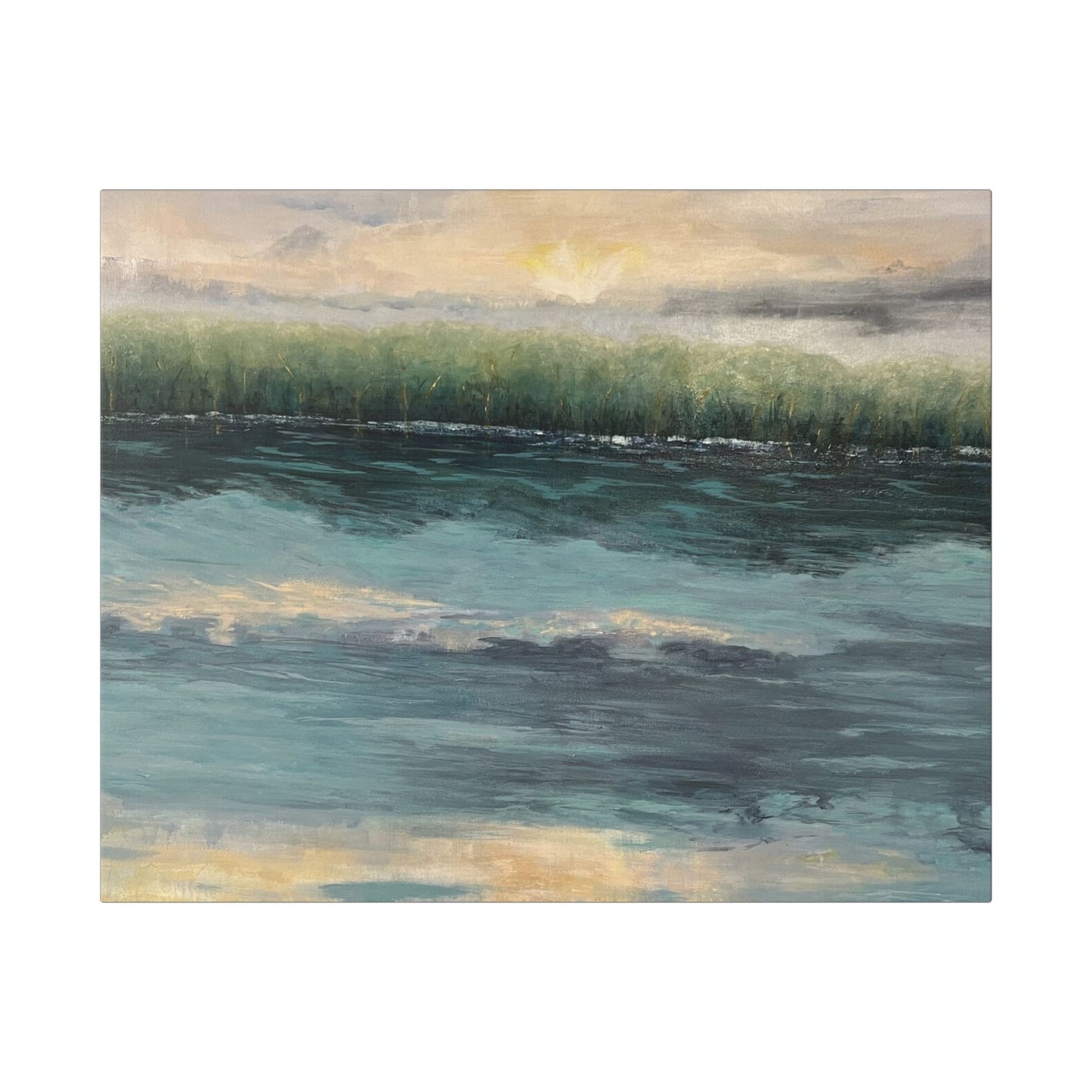 Serene Coastal Canvas Wall Art – Tranquil Ocean Landscape Decor