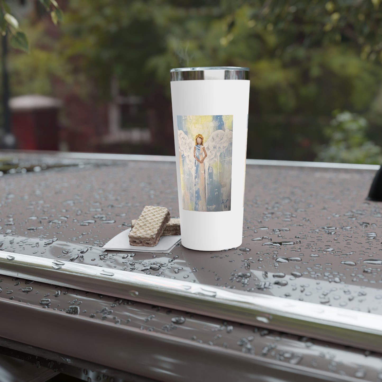 Art by Alisa Original - Copper Insulated Tumbler - Stylish Travel Mug for Hot & Cold Drinks, Perfect Gift for Coffee Lovers, Outdoors, Camping, and Holidays