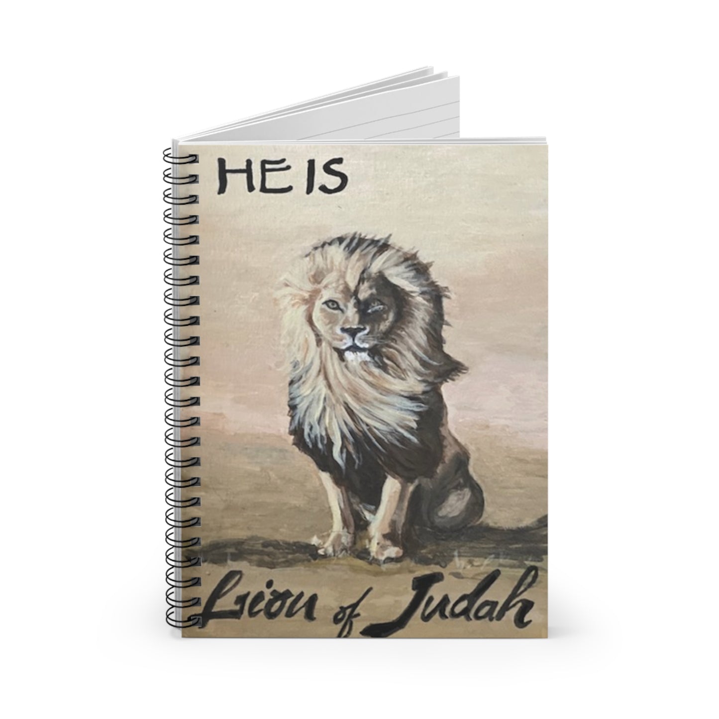 Spiral Notebook - 'He Is the Lion of Judah' Inspirational Journal