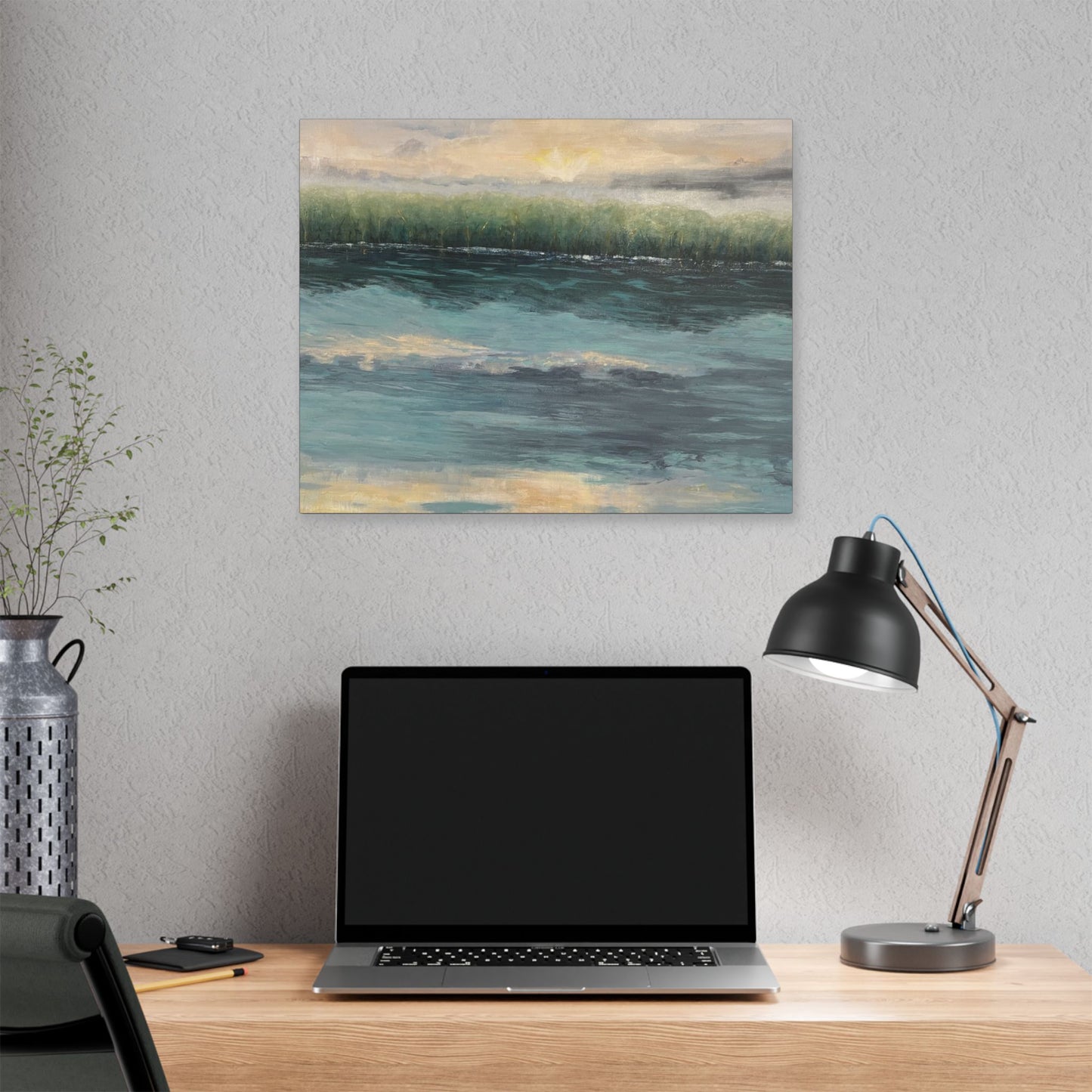 Serene Coastal Canvas Wall Art – Tranquil Ocean Landscape Decor