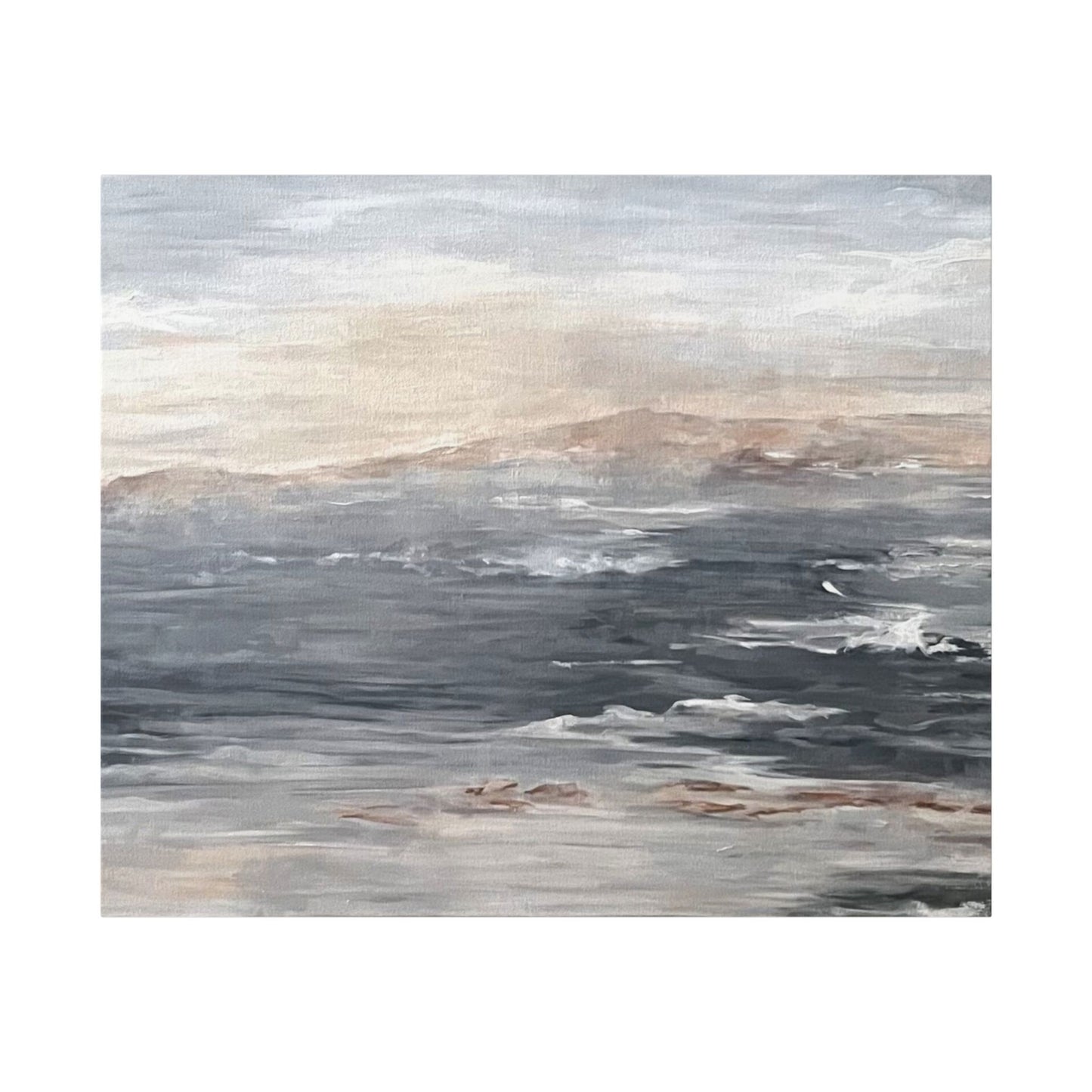 Serene Ocean Stretch Canvas Wall Art - Tranquil Coastal Décor
