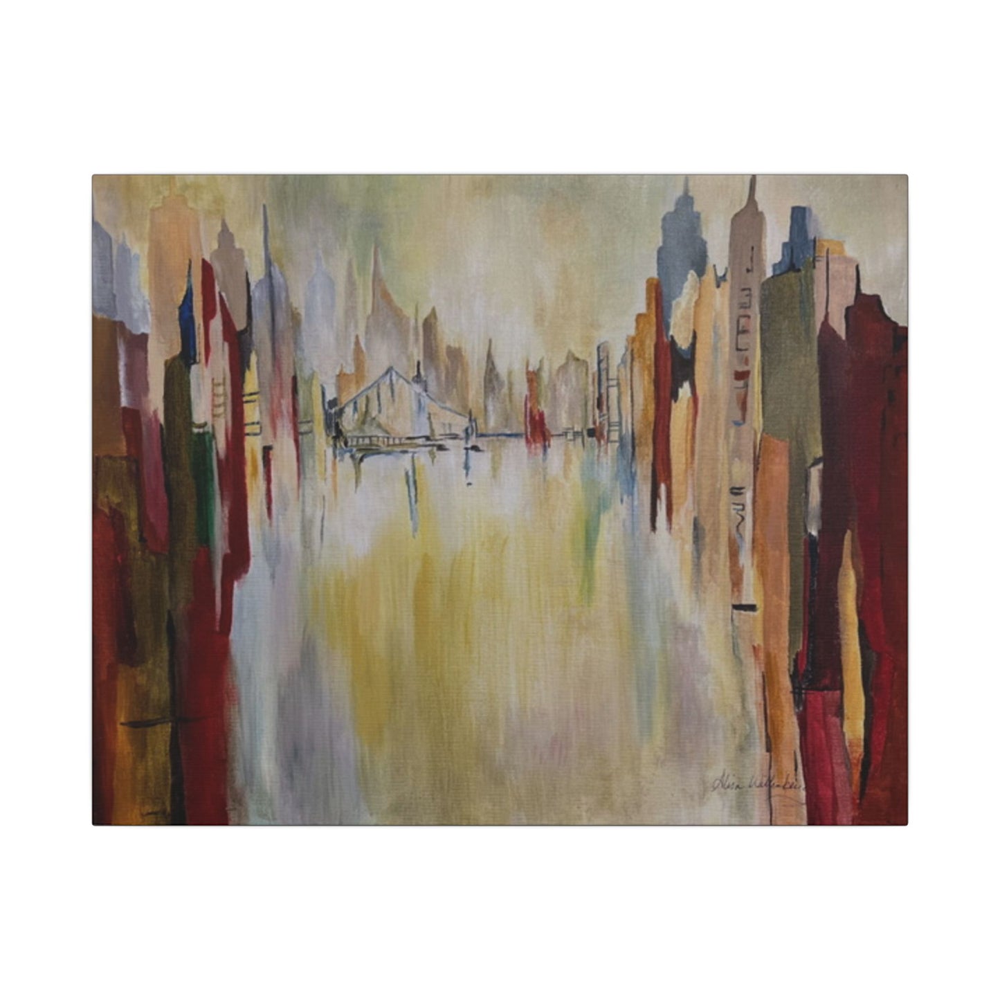 Abstract Landscape Canvas Art - Stretched Matte Wall Decor