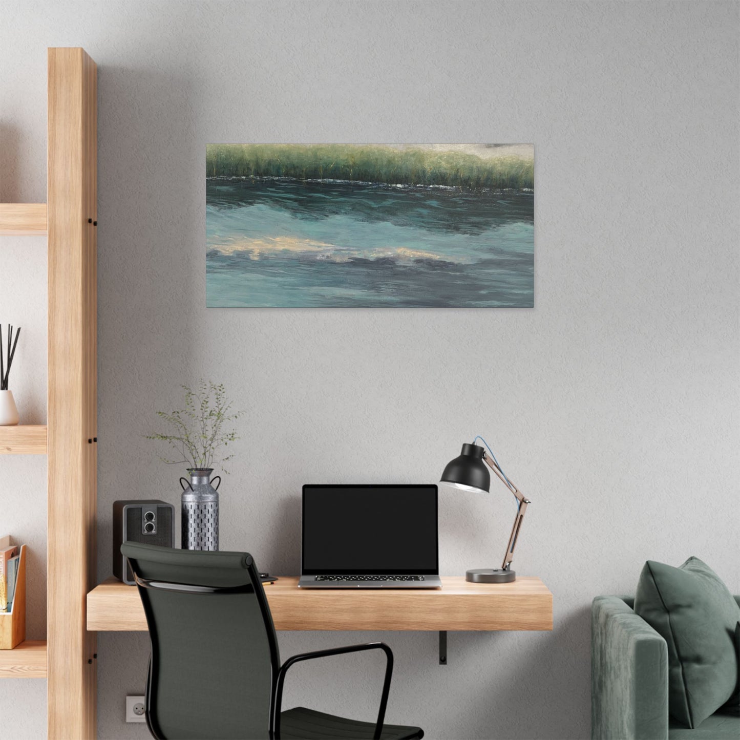 Serene Coastal Canvas Wall Art – Tranquil Ocean Landscape Decor