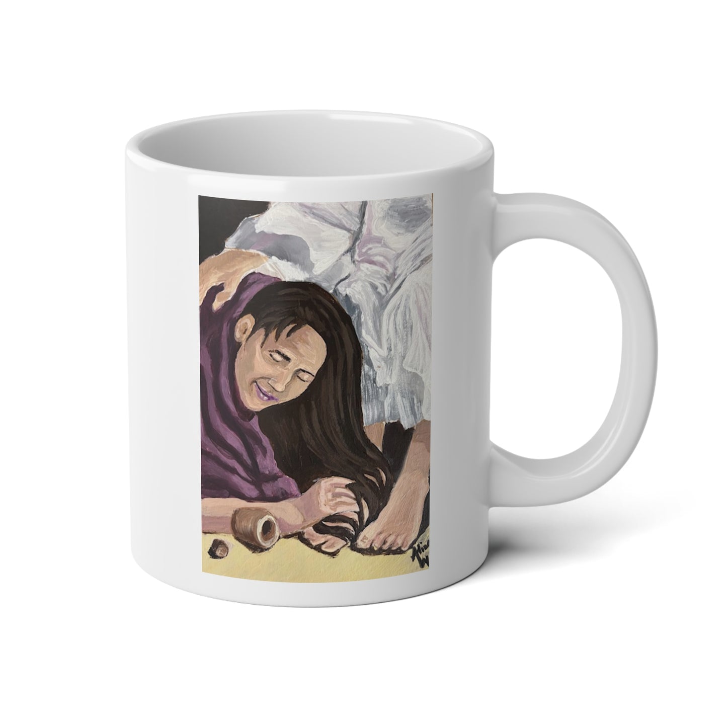 Alabaster Jar - Artistic Jumbo Coffee Mug, "20oz" - Perfect for Tea Lovers, Gift for Birthdays, Unique Home Decor, Fun Office Mug, Large Capacity Drinkware