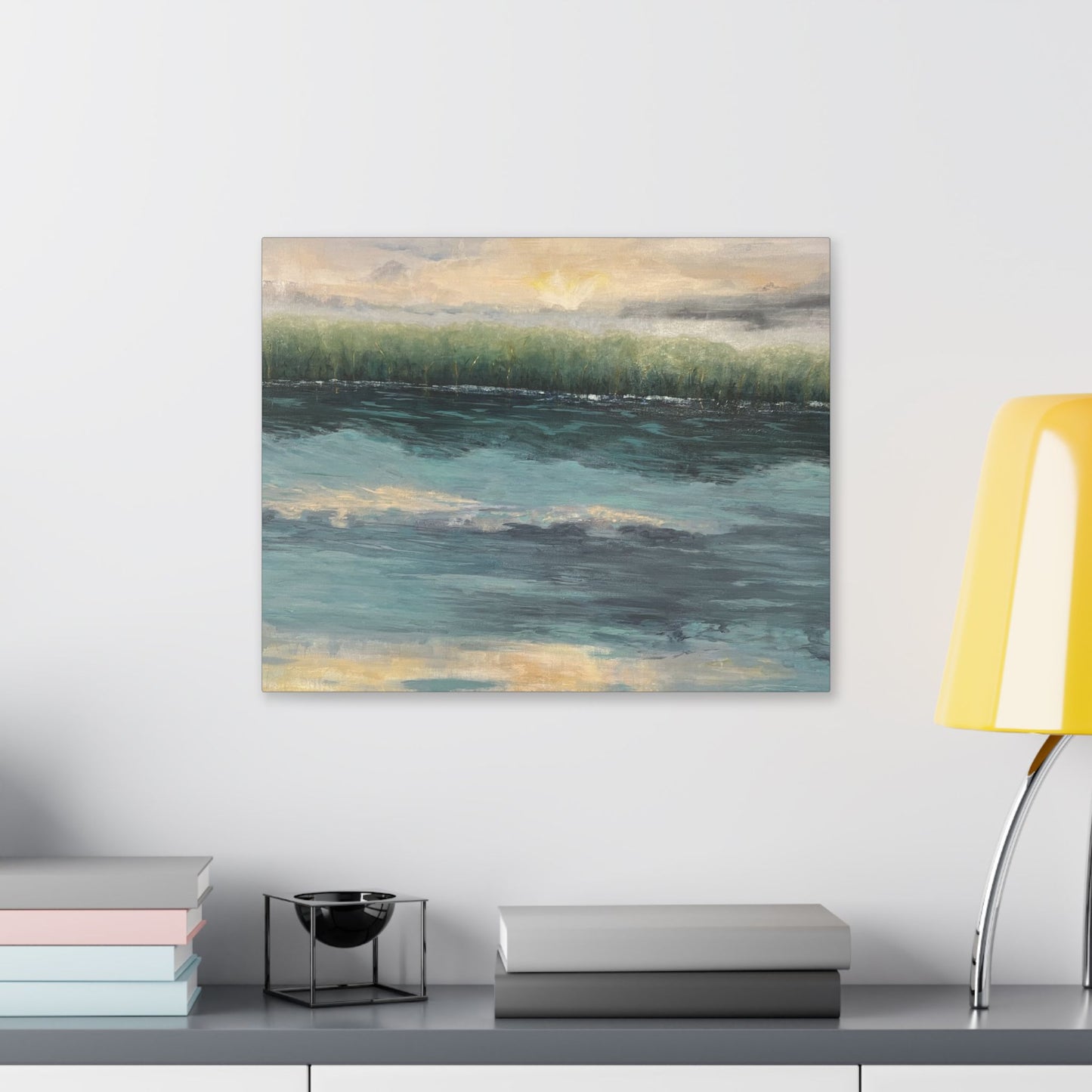 Serene Coastal Canvas Wall Art – Tranquil Ocean Landscape Decor