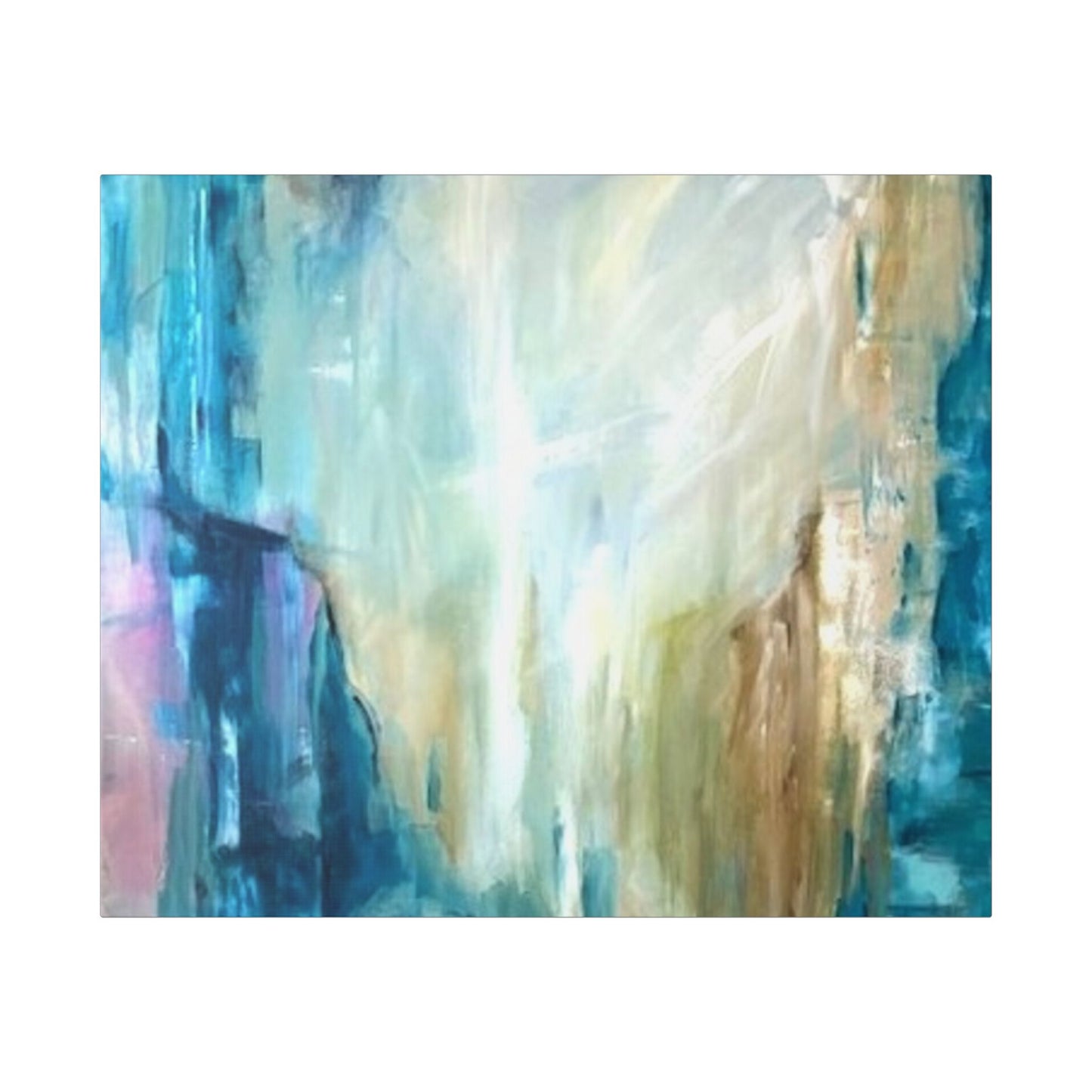 Abstract Canvas Wall Art - Serene Blue Tones for Modern Spaces