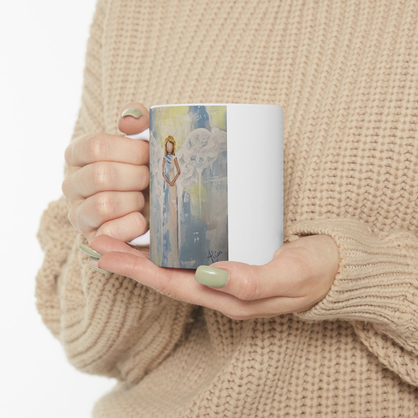 Artistic Floral Ceramic Mug - Unique Coffee Cup for Gifts, Home Décor, Tea Lovers, Birthdays, Mother’s Day, Relaxing Moments