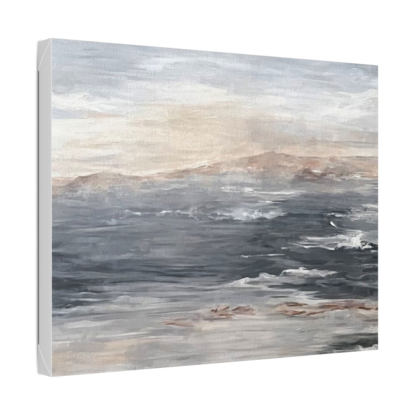 Serene Ocean Stretch Canvas Wall Art - Tranquil Coastal Décor