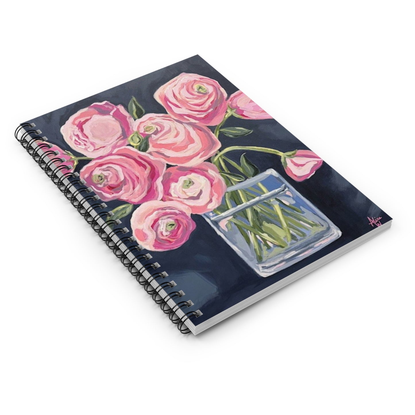 Floral Spiral Notebook - Ruled Lines for Daily Inspiration
