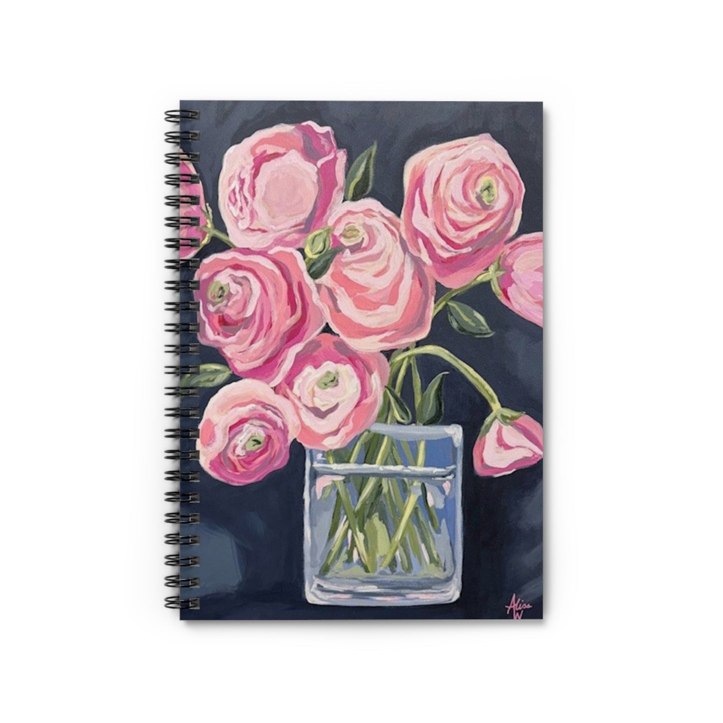 Floral Spiral Notebook - Ruled Lines for Daily Inspiration