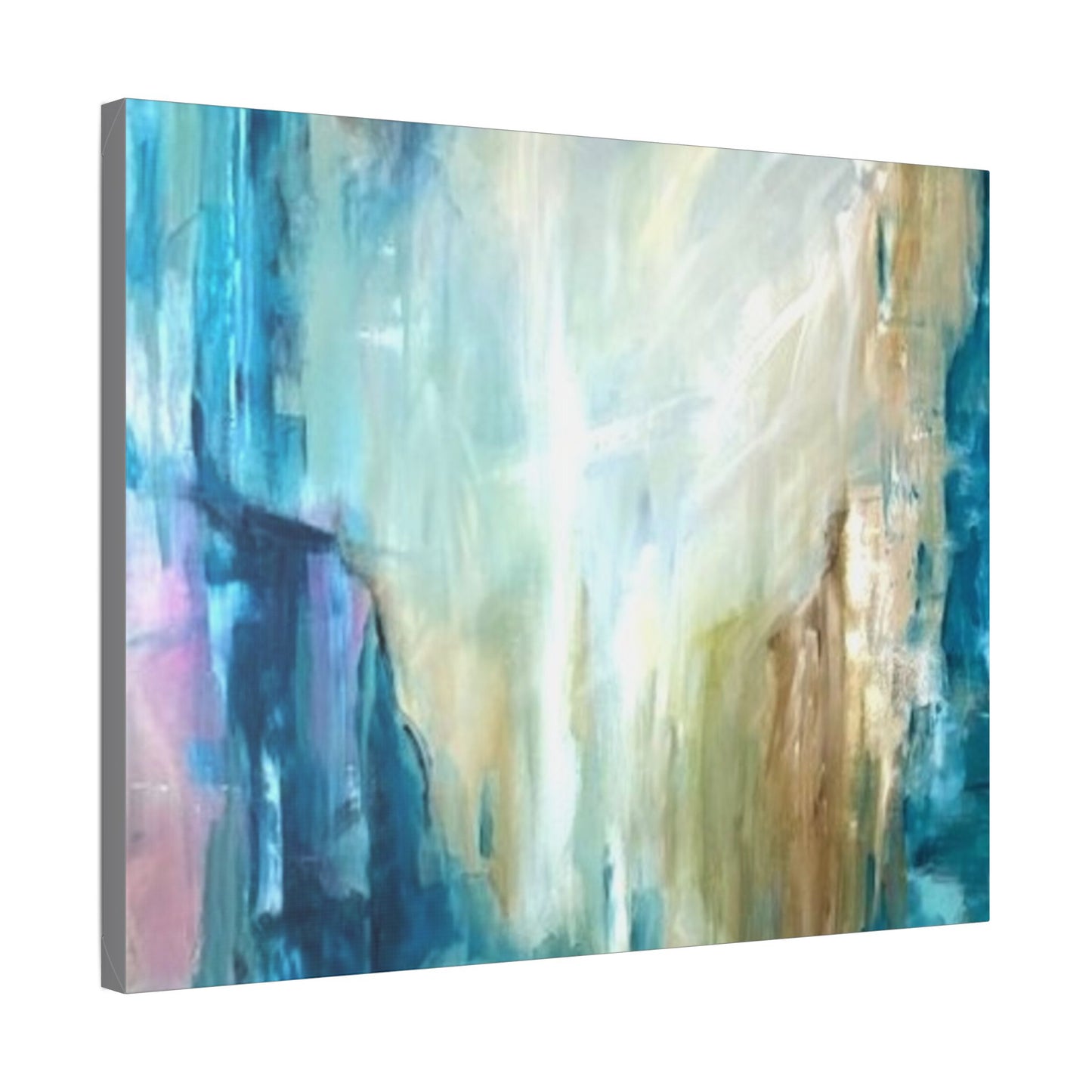 Abstract Canvas Wall Art - Serene Blue Tones for Modern Spaces