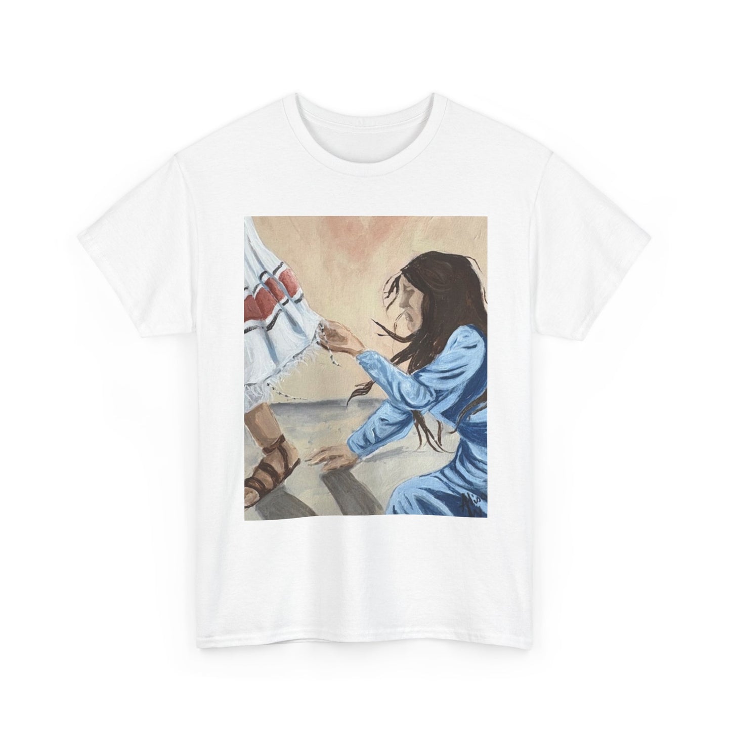 Hem of His Garment - Artistic Spiritual Tee, Unisex Cotton Shirt, Inspirational Gift, Graphic Art T-Shirt, Casual Wear, Unique Art Tee