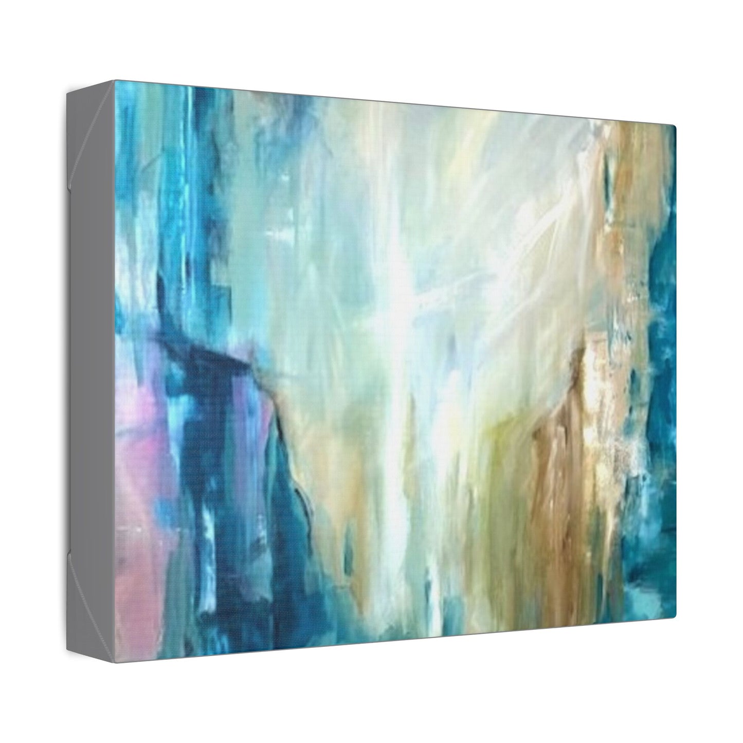Abstract Canvas Wall Art - Serene Blue Tones for Modern Spaces