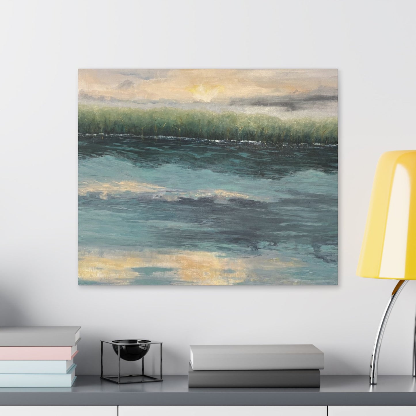 Serene Coastal Canvas Wall Art – Tranquil Ocean Landscape Decor