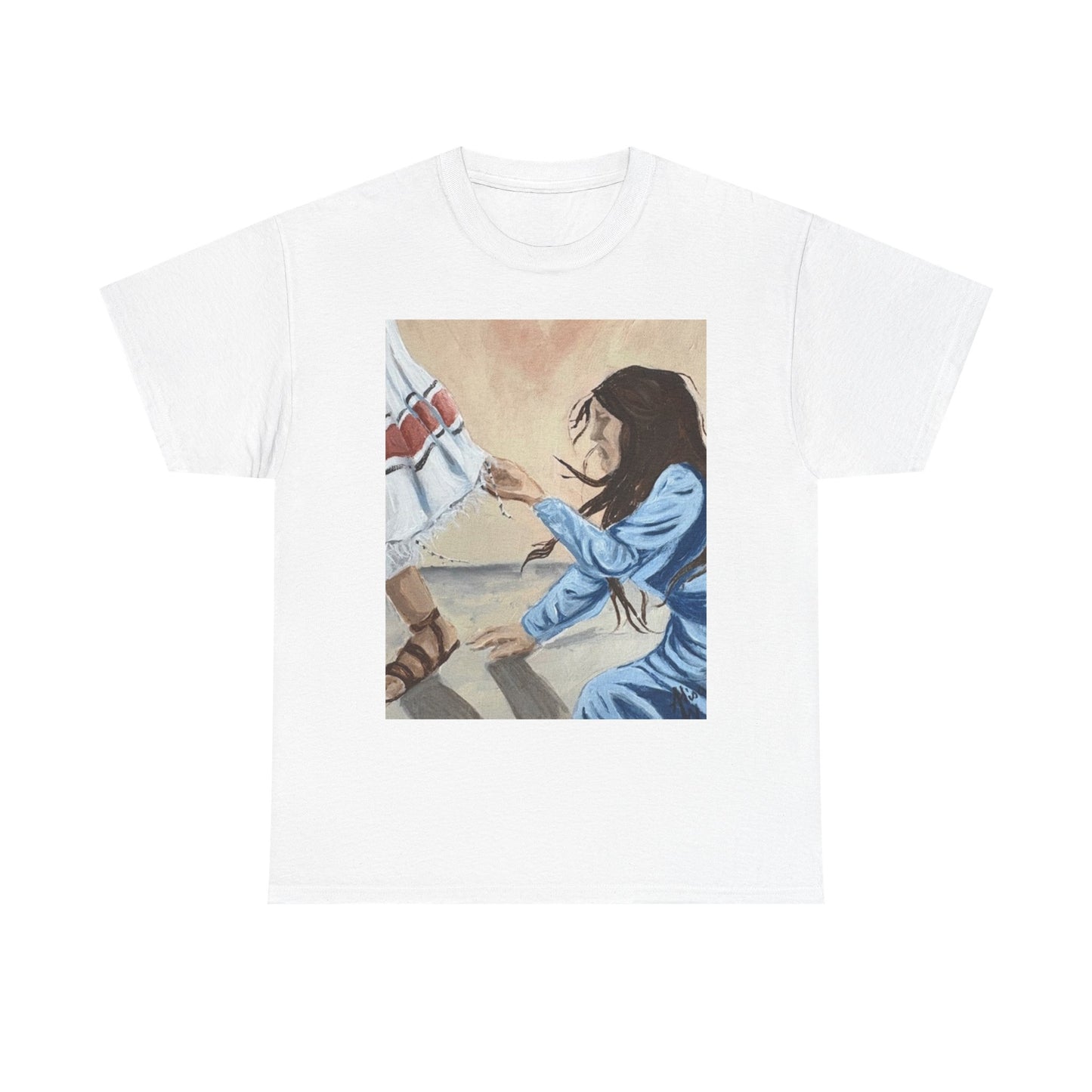 Hem of His Garment - Artistic Spiritual Tee, Unisex Cotton Shirt, Inspirational Gift, Graphic Art T-Shirt, Casual Wear, Unique Art Tee