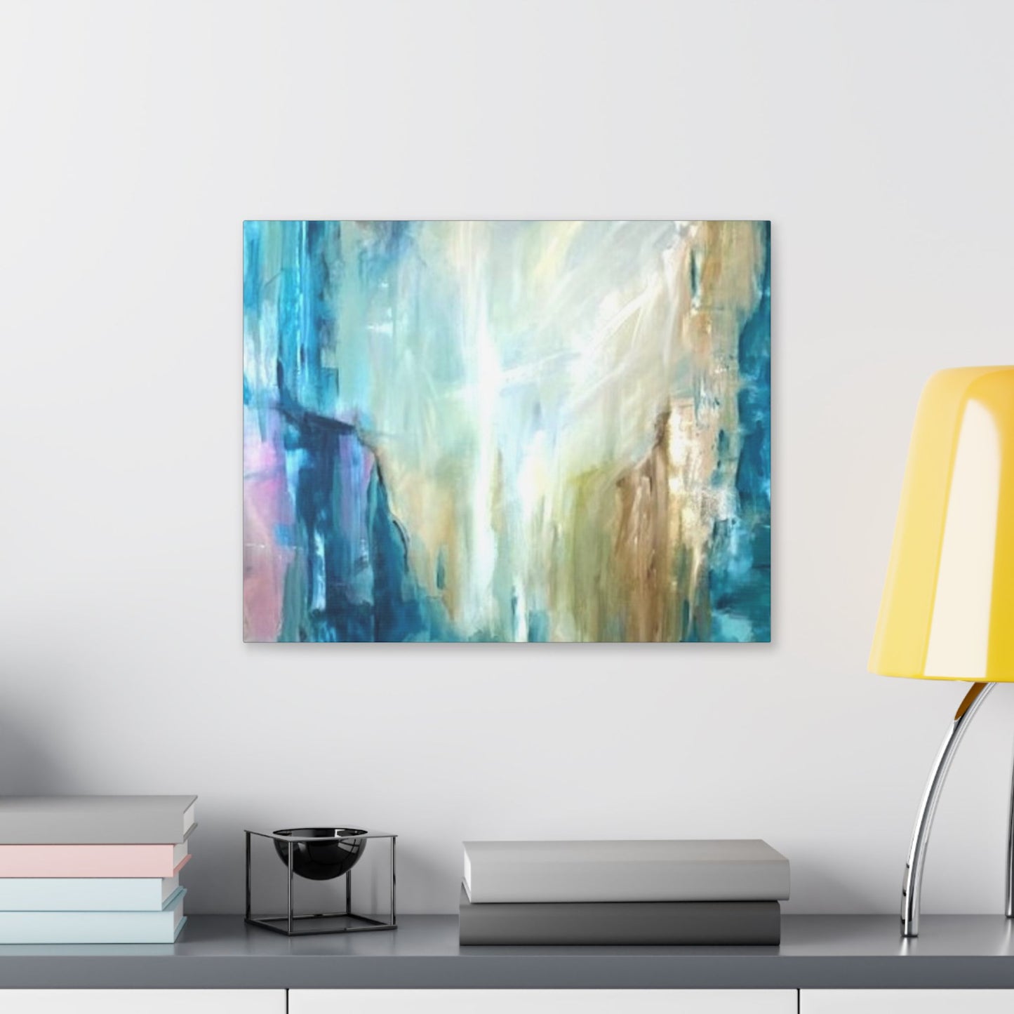 Abstract Canvas Wall Art - Serene Blue Tones for Modern Spaces