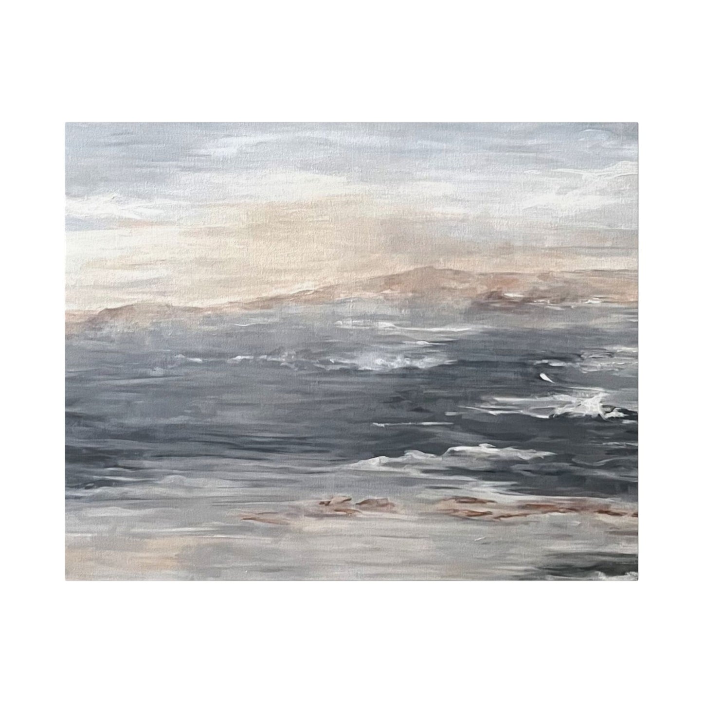 Serene Ocean Stretch Canvas Wall Art - Tranquil Coastal Décor
