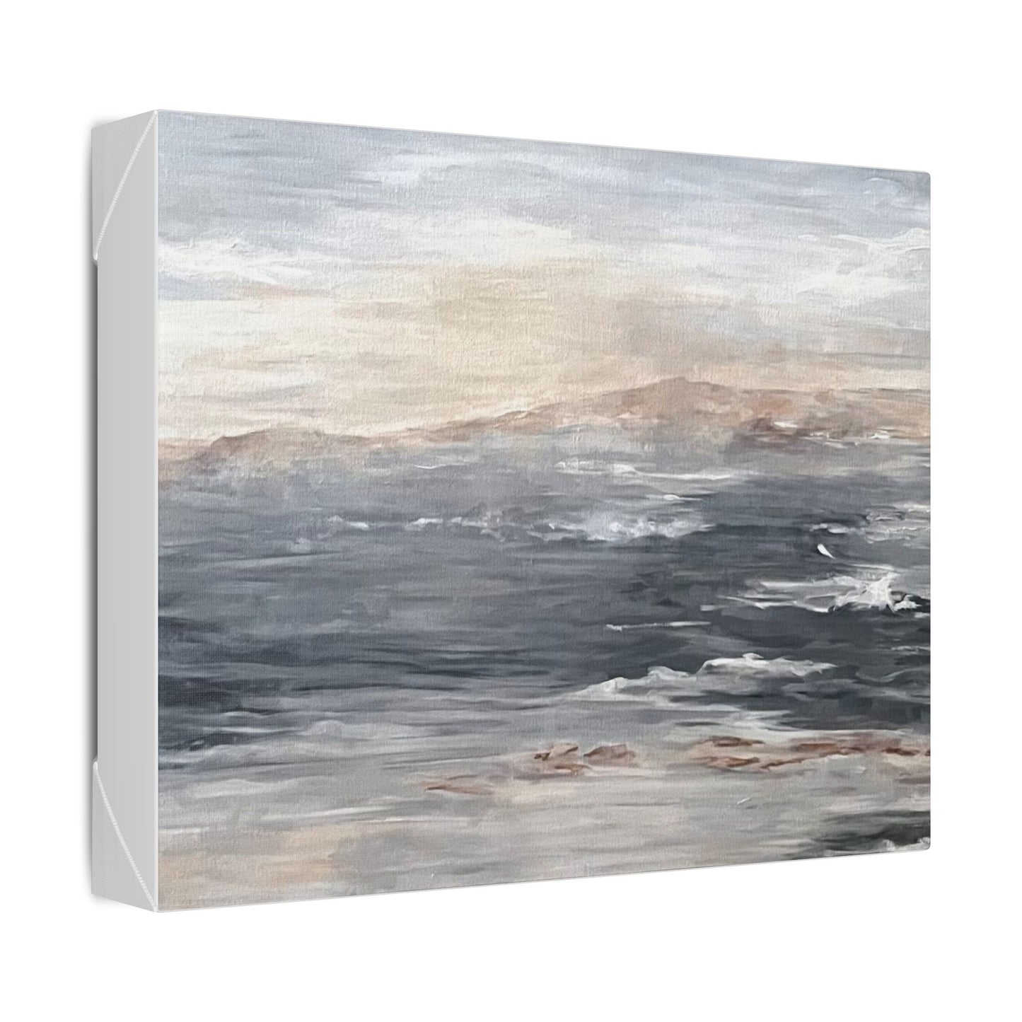 Serene Ocean Stretch Canvas Wall Art - Tranquil Coastal Décor