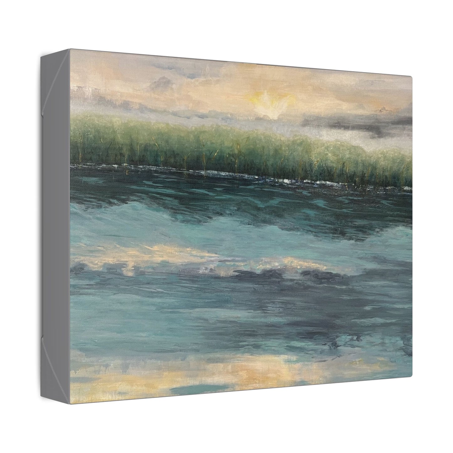 Serene Coastal Canvas Wall Art – Tranquil Ocean Landscape Decor