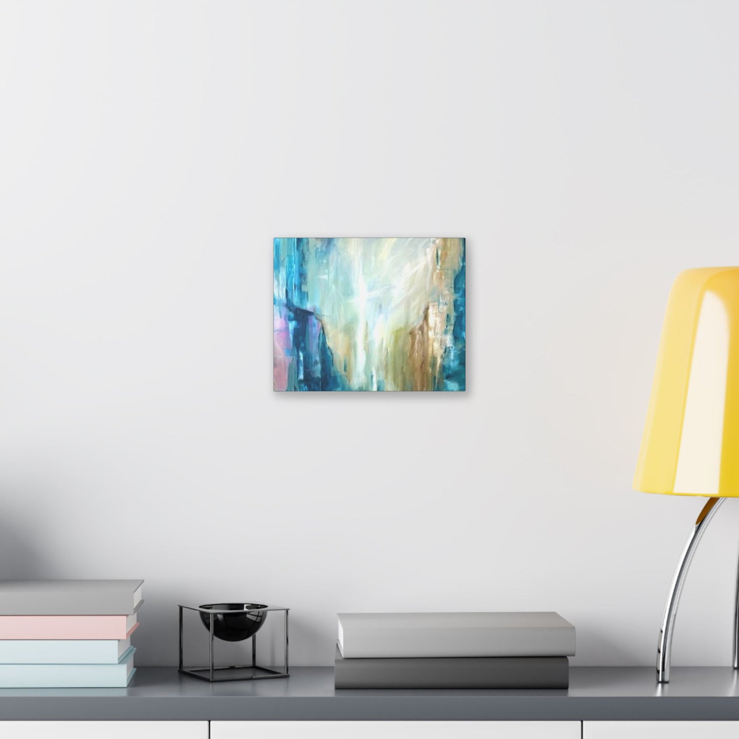 Abstract Canvas Wall Art - Serene Blue Tones for Modern Spaces