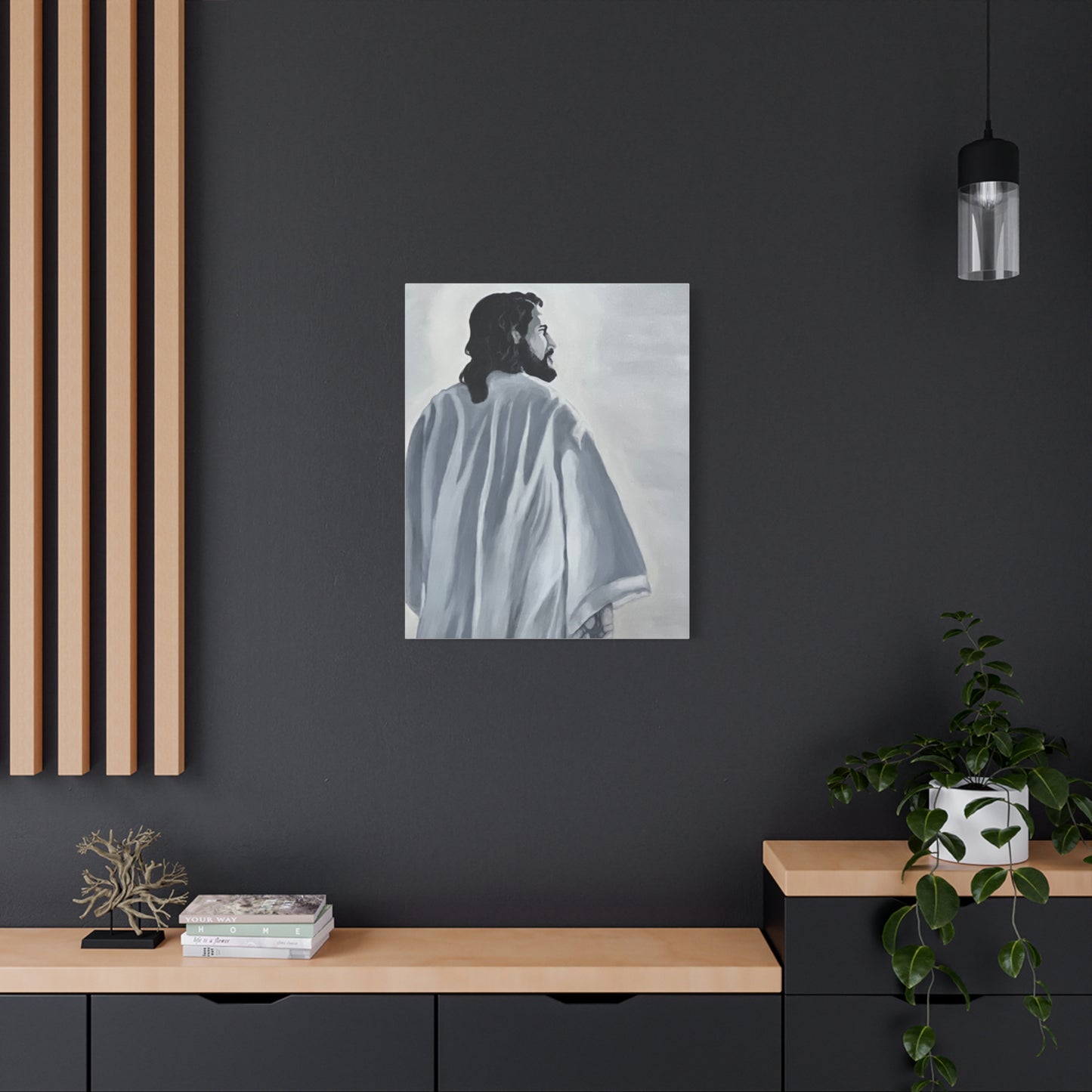 Inspirational Jesus Canvas Wall Art - Stretched Matte Print for Home Decor