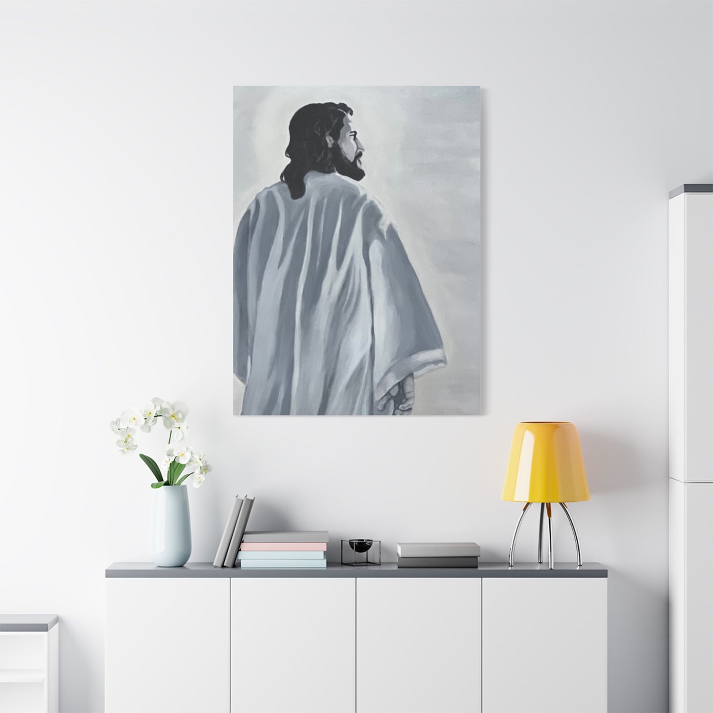 Inspirational Jesus Canvas Wall Art - Stretched Matte Print for Home Decor