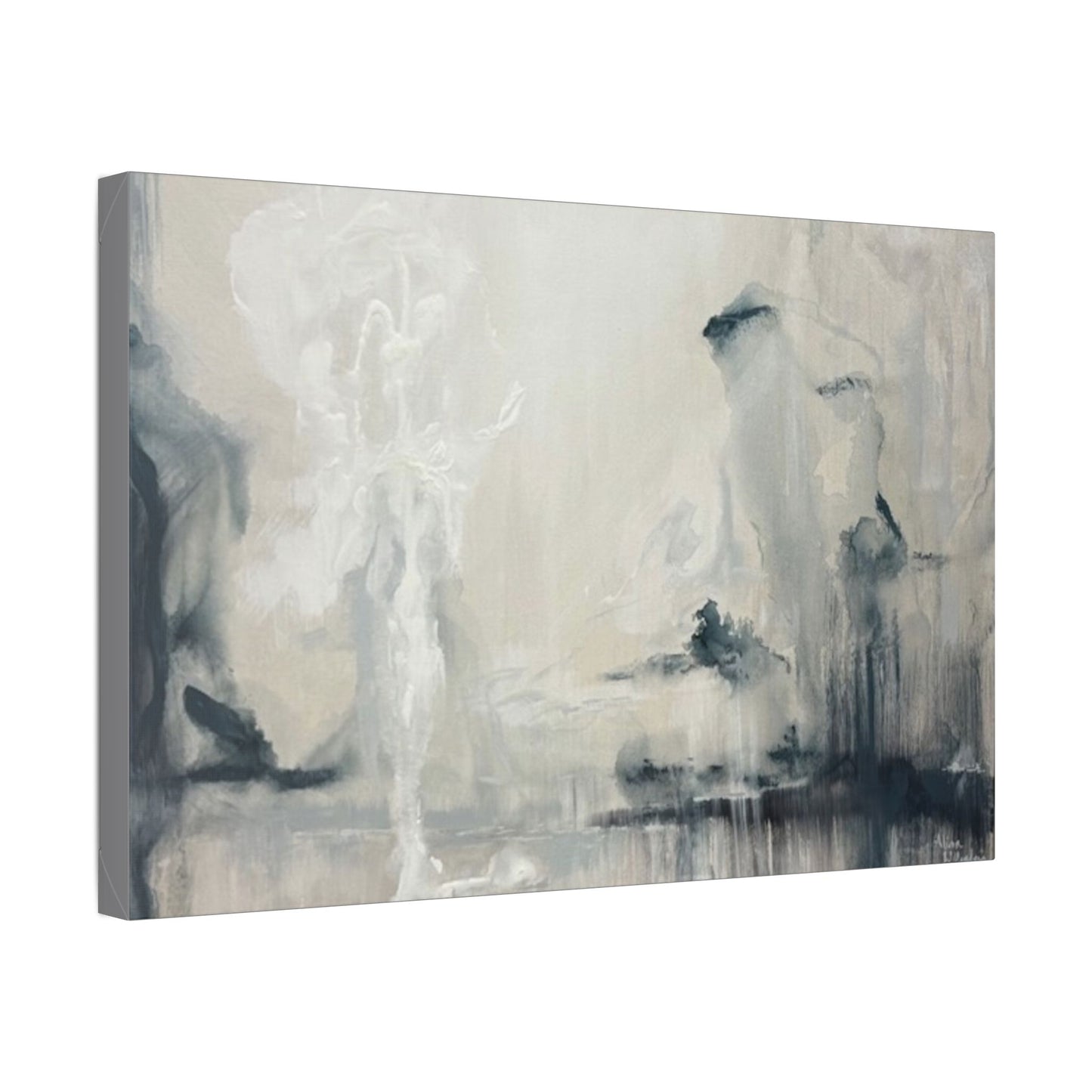 Angels I - Elegant Abstract Stretched Canvas Art for Modern Home Decor