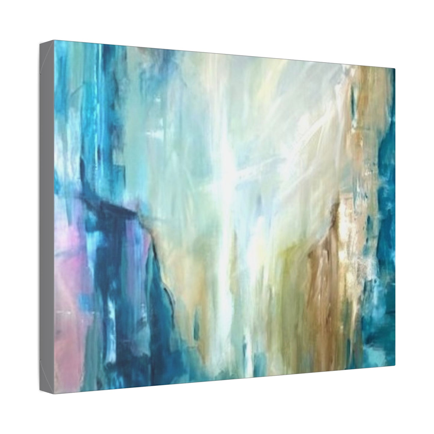 Abstract Canvas Wall Art - Serene Blue Tones for Modern Spaces