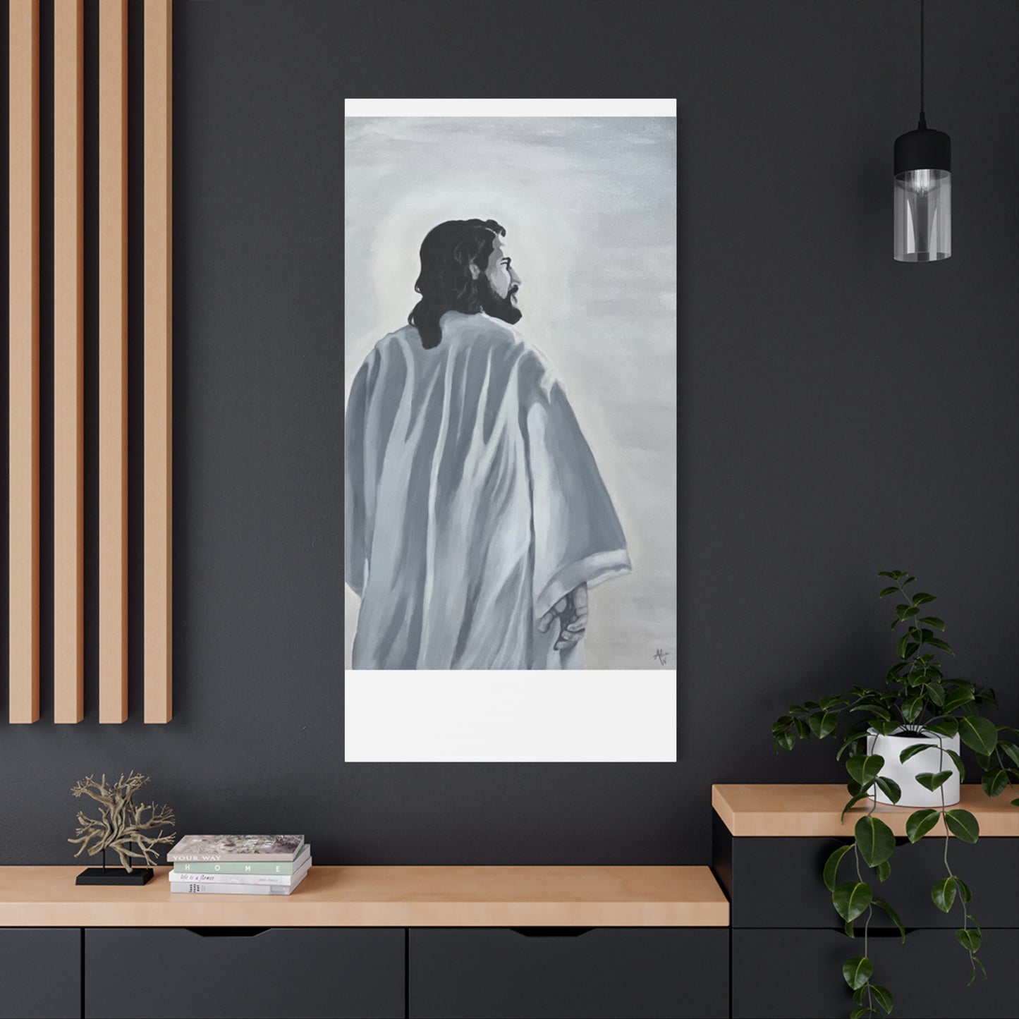 Inspirational Jesus Canvas Wall Art - Stretched Matte Print for Home Decor