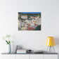 Artistic Stretched Canvas - Charming Italian Village Landscape