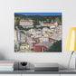 Artistic Stretched Canvas - Charming Italian Village Landscape