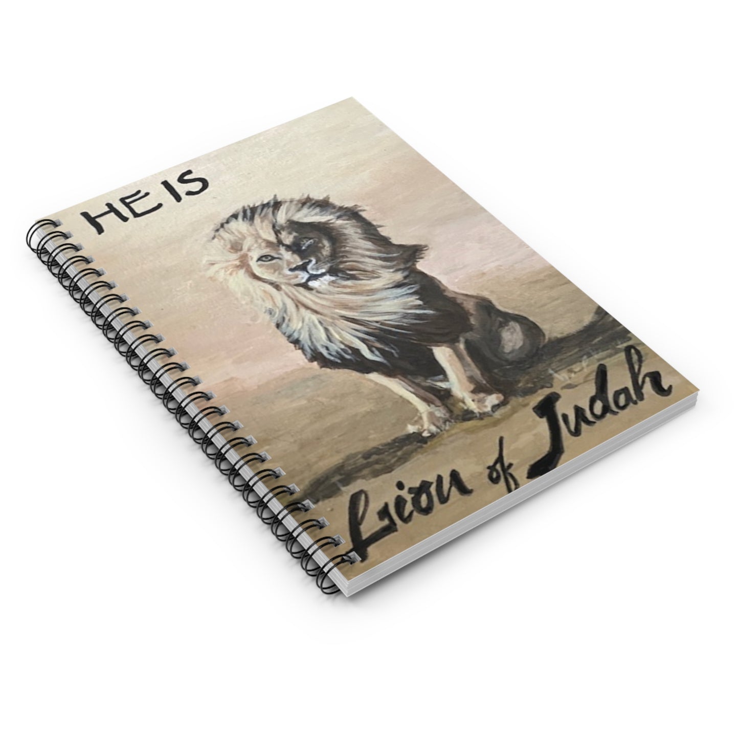 Spiral Notebook - 'He Is the Lion of Judah' Inspirational Journal