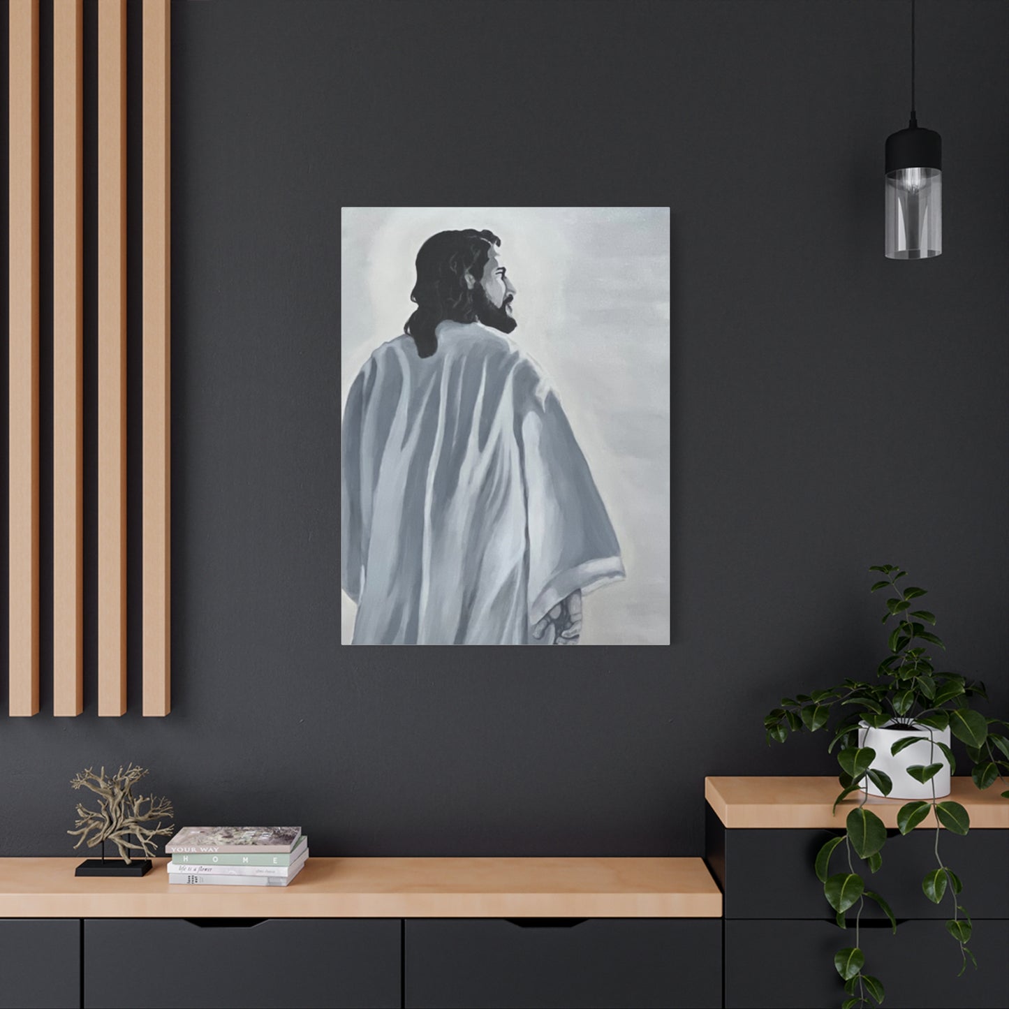Inspirational Jesus Canvas Wall Art - Stretched Matte Print for Home Decor