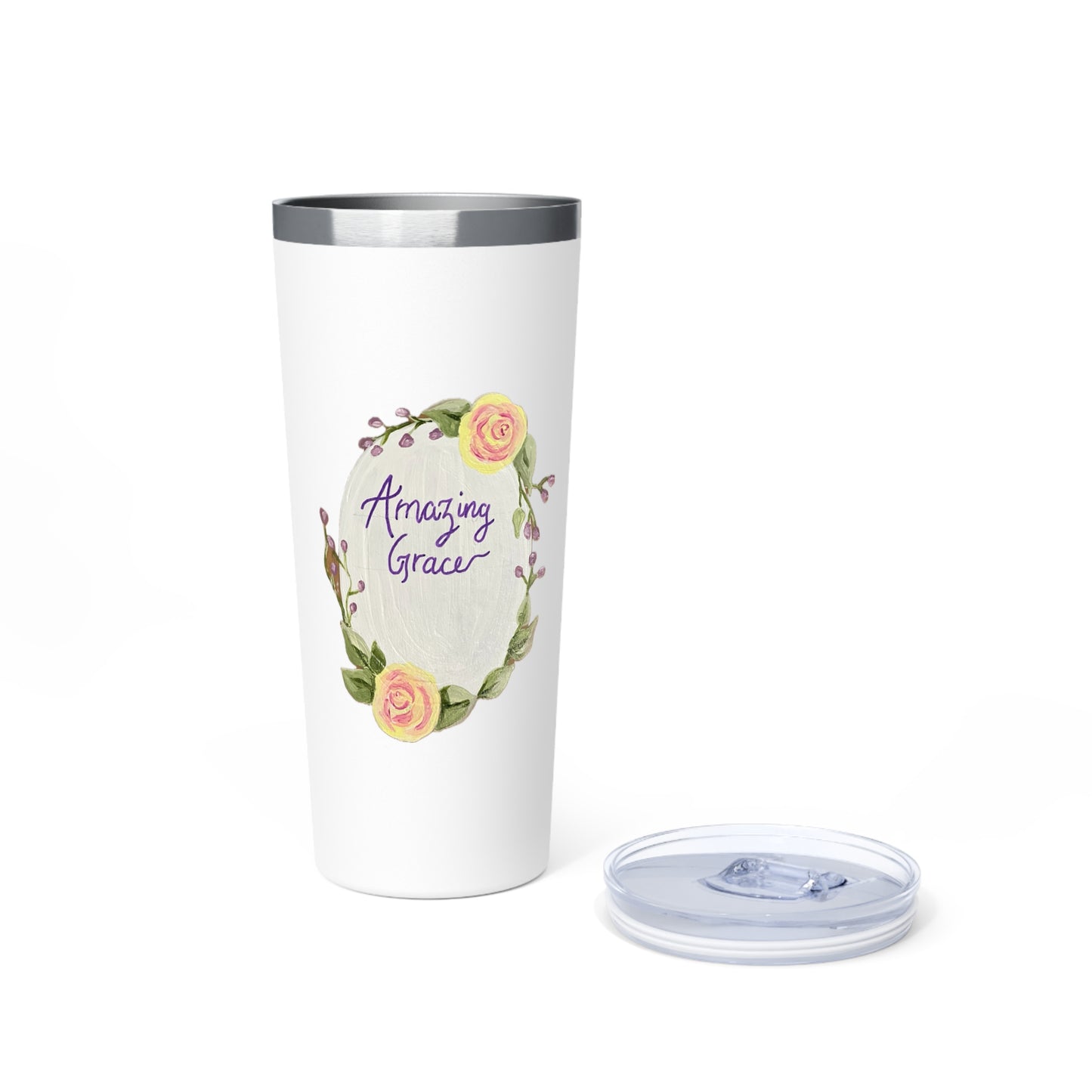 Amazing Grace White - Copper Vacuum Insulated Tumbler, 22oz