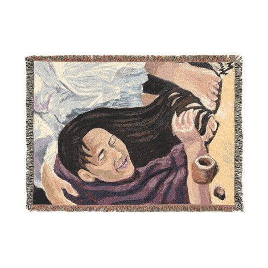 Alabaster Jar - Artistic Woven Blanket, Cozy Tapestry, Unique Home Decor, Bohemian Gift, Vintage Vibe